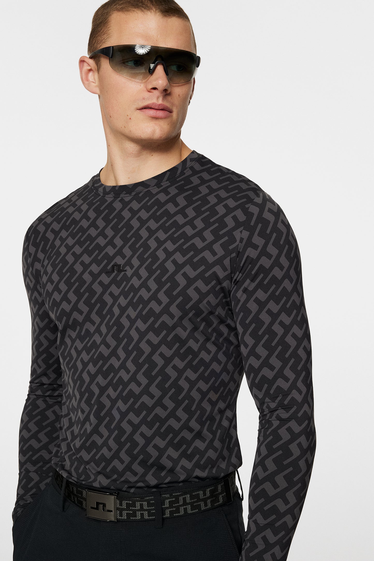 Thor Long Sleeve Printed in Bias Bridge Black by J.Lindeberg