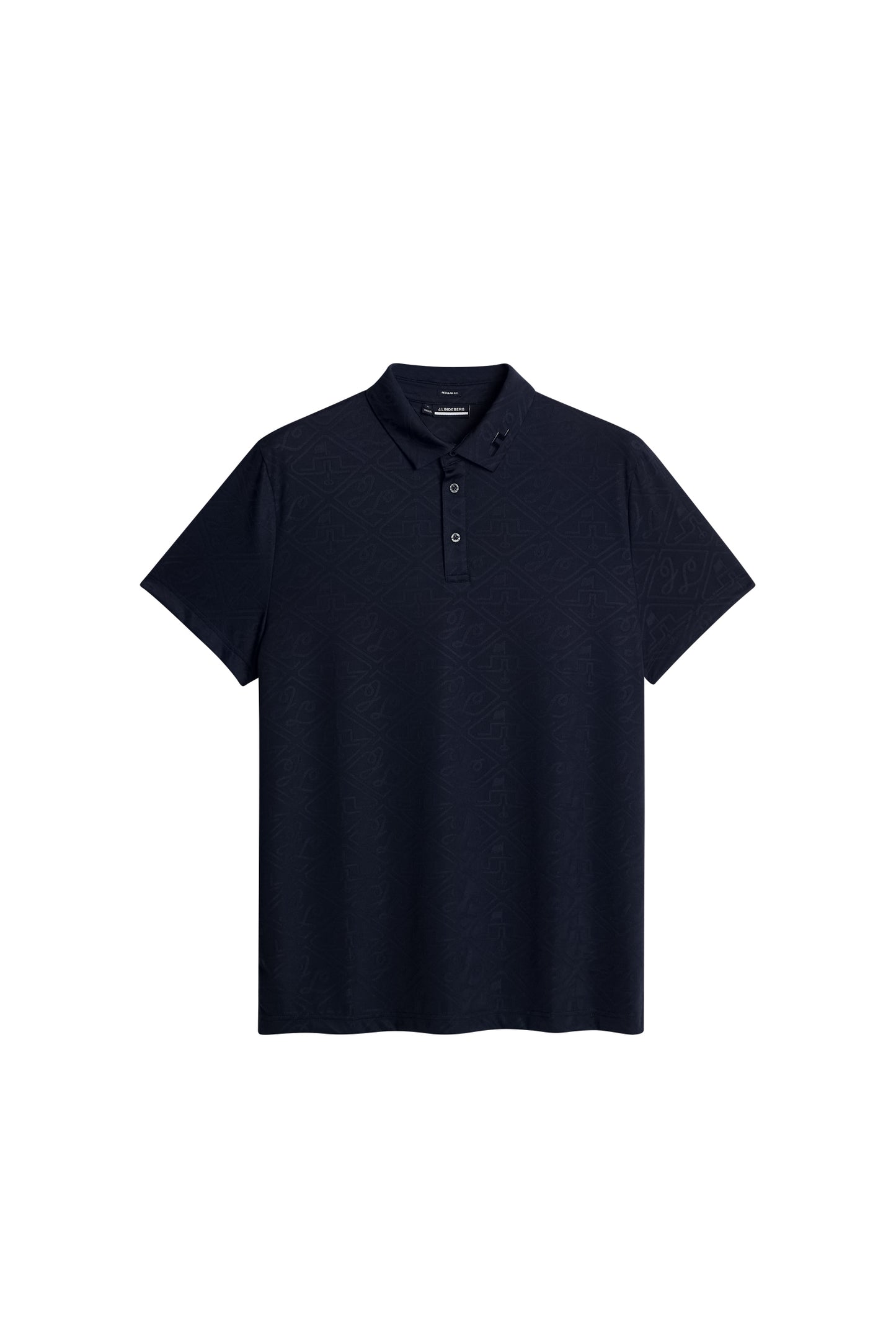 Bison  Regular Jacquard Polo in JL Navy by J.Lindeberg