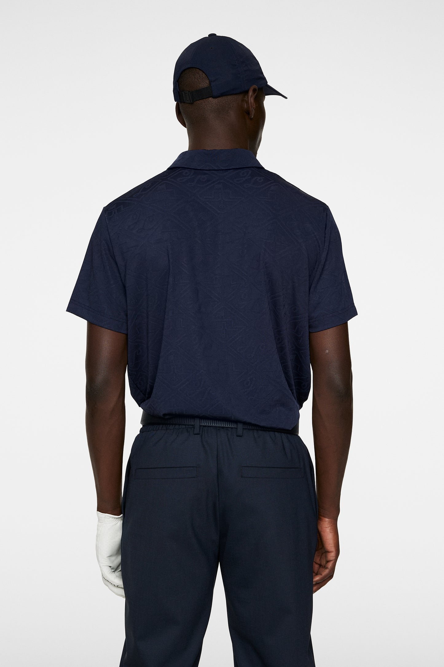 Bison  Regular Jacquard Polo in JL Navy by J.Lindeberg