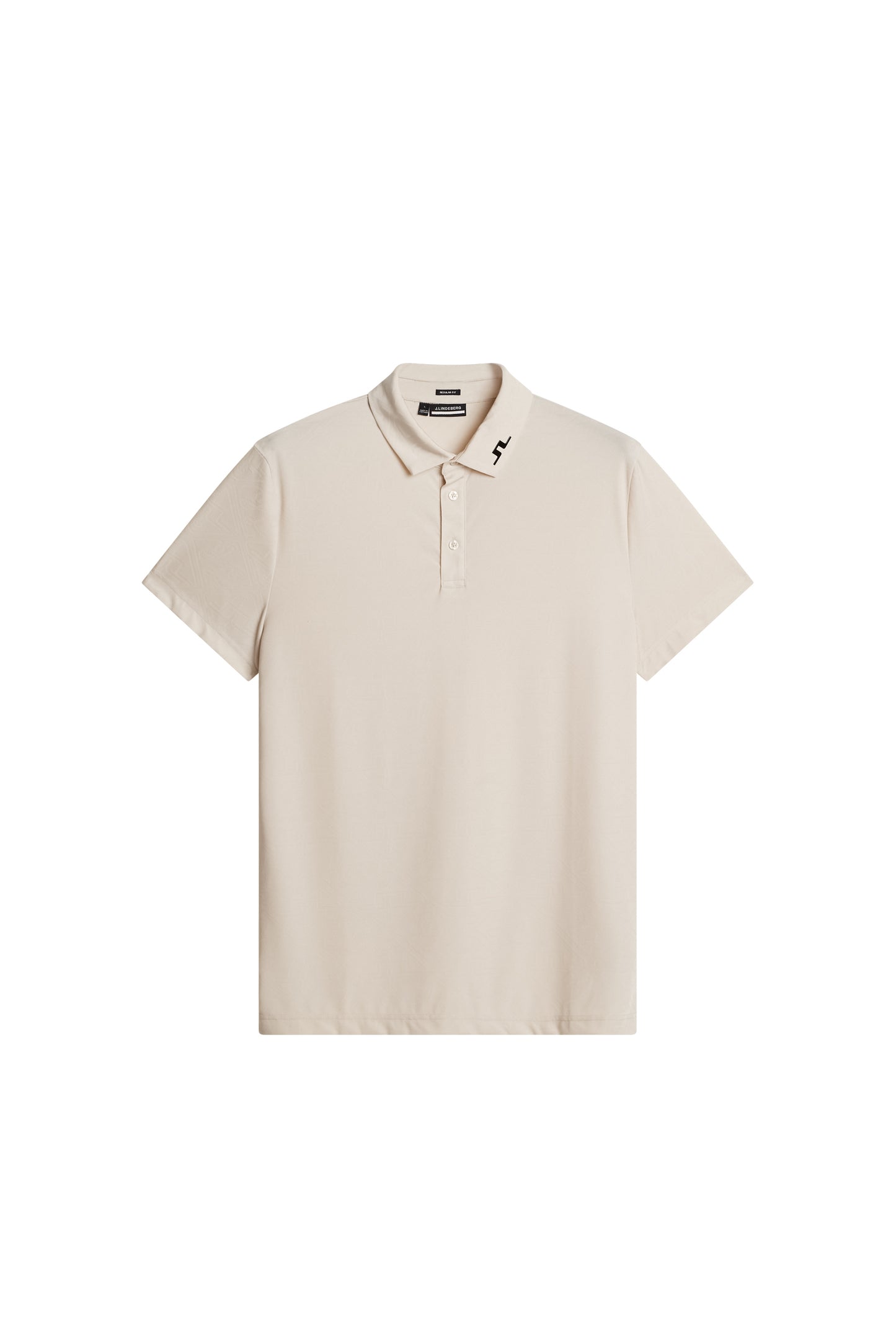 Bison  Regular Jacquard Polo in Moonbeam by J.Lindeberg