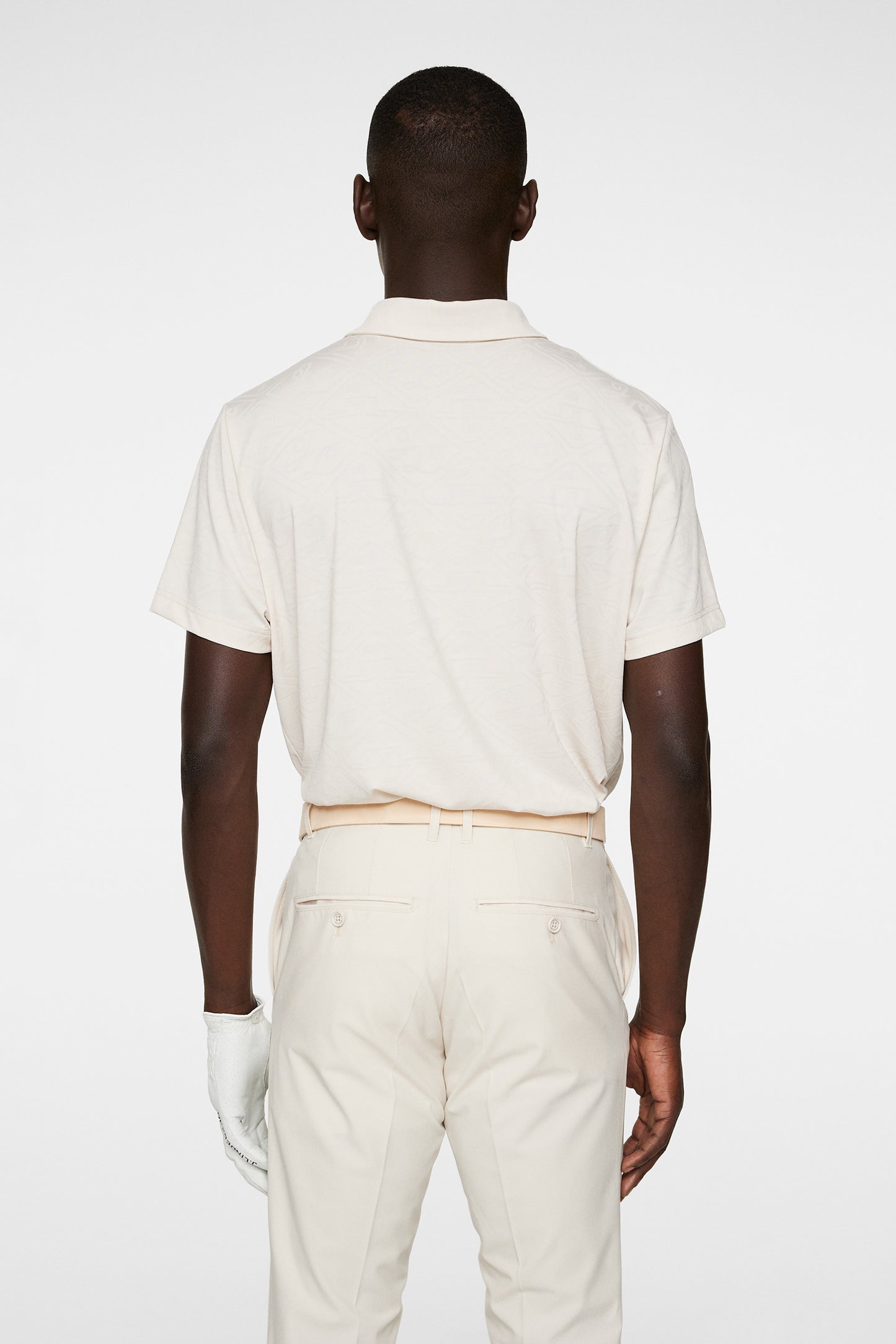 Bison  Regular Jacquard Polo in Moonbeam by J.Lindeberg