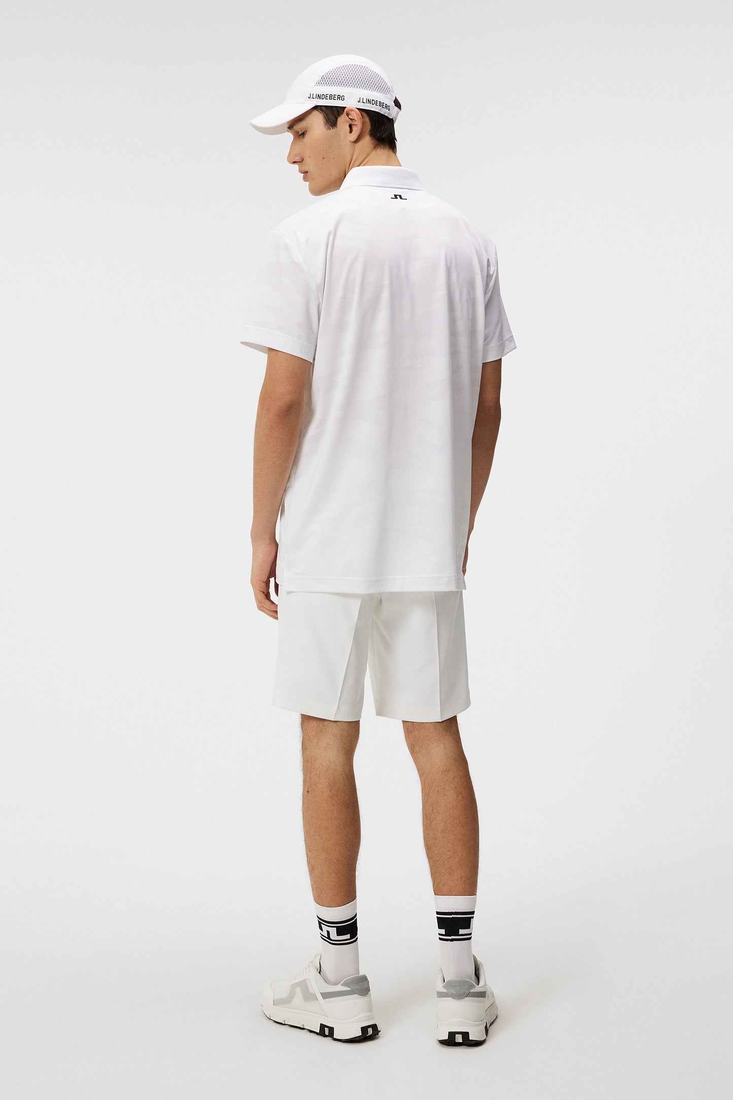 Mat Tour Golf Polo in White by J.Lindeberg