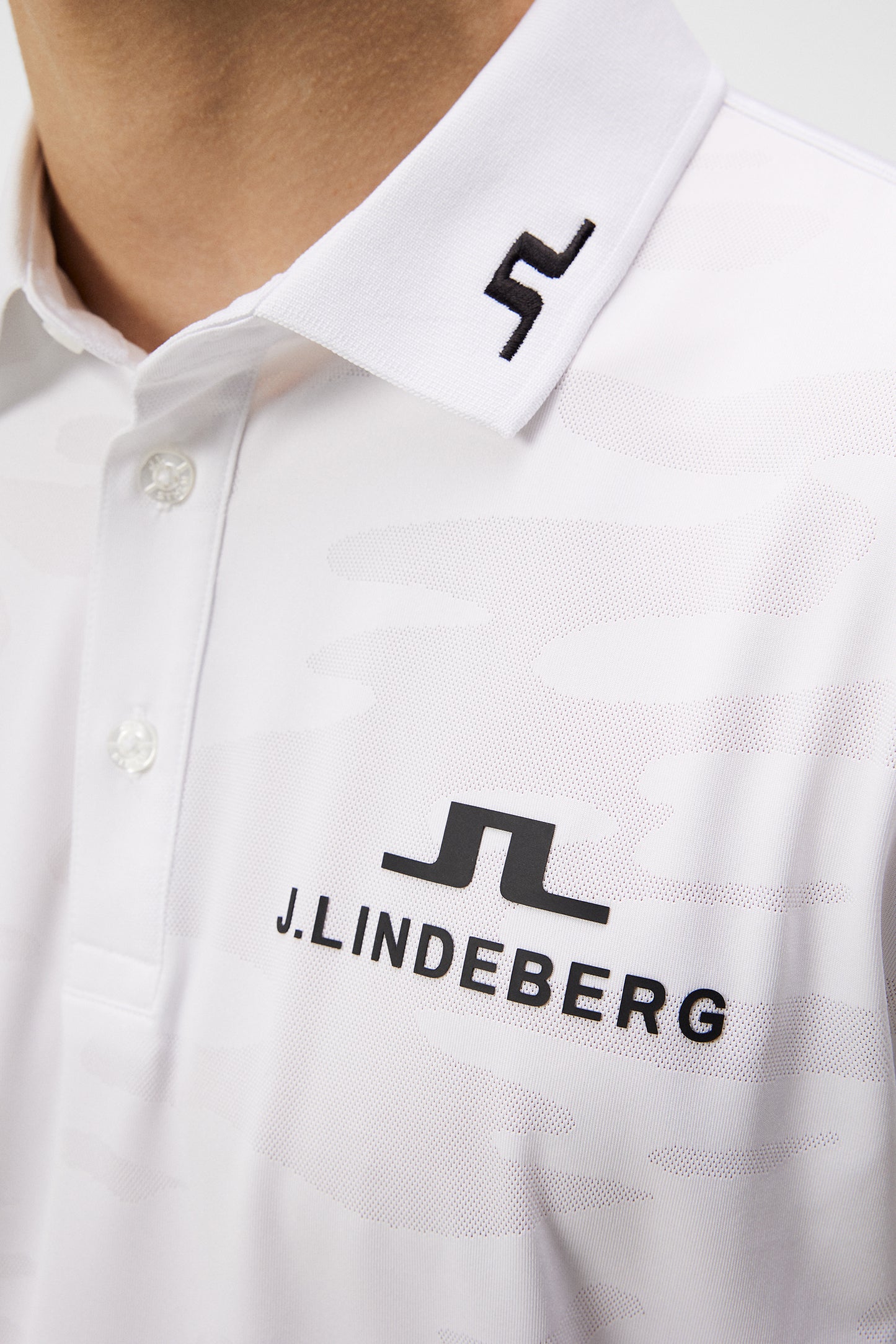 Mat Tour Golf Polo in White by J.Lindeberg