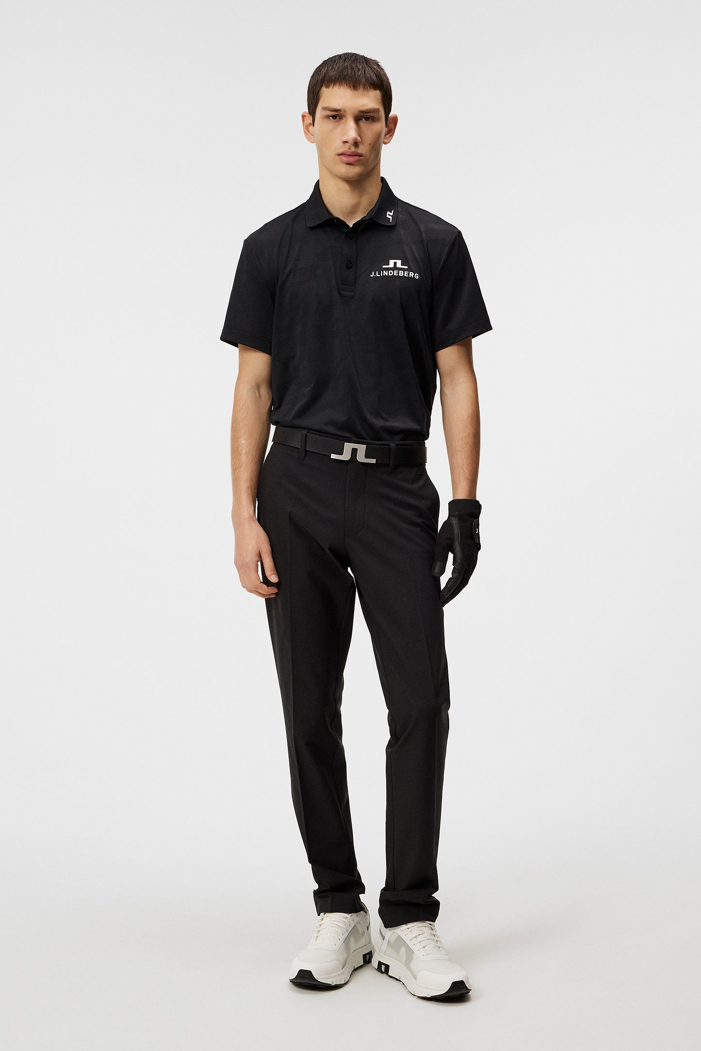 Mat Tour Golf Polo in Black by J.Lindeberg