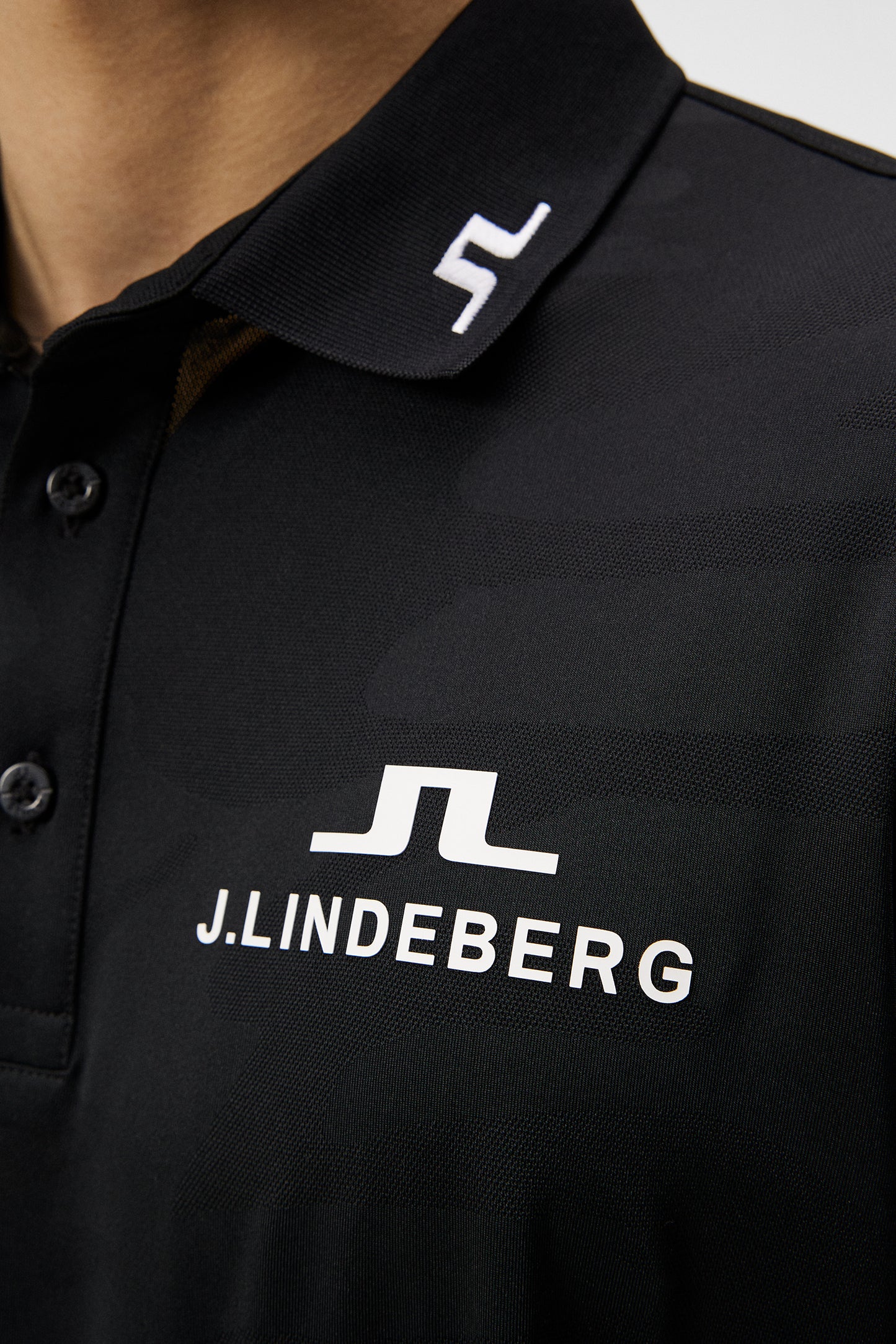 Mat Tour Golf Polo in Black by J.Lindeberg