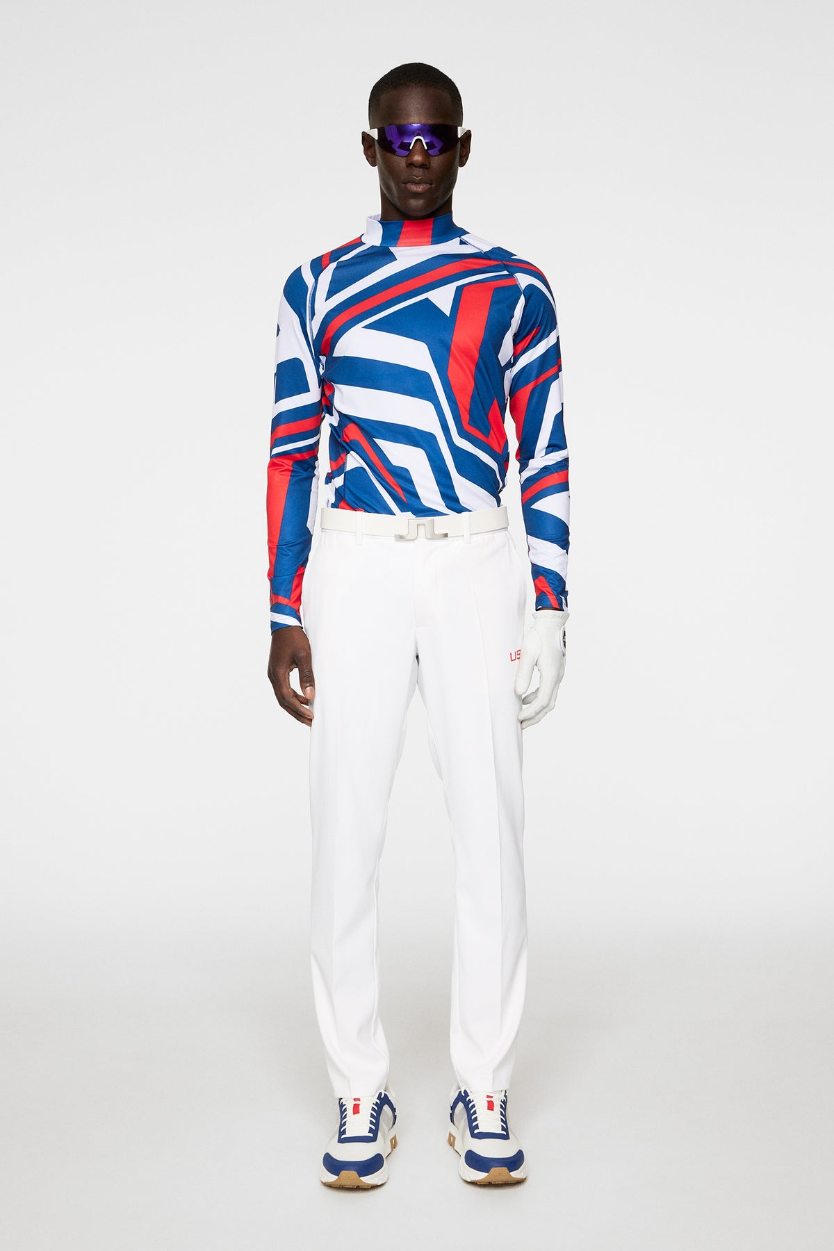 Rene print Baselayer in US Golf Red by J.Lindeberg