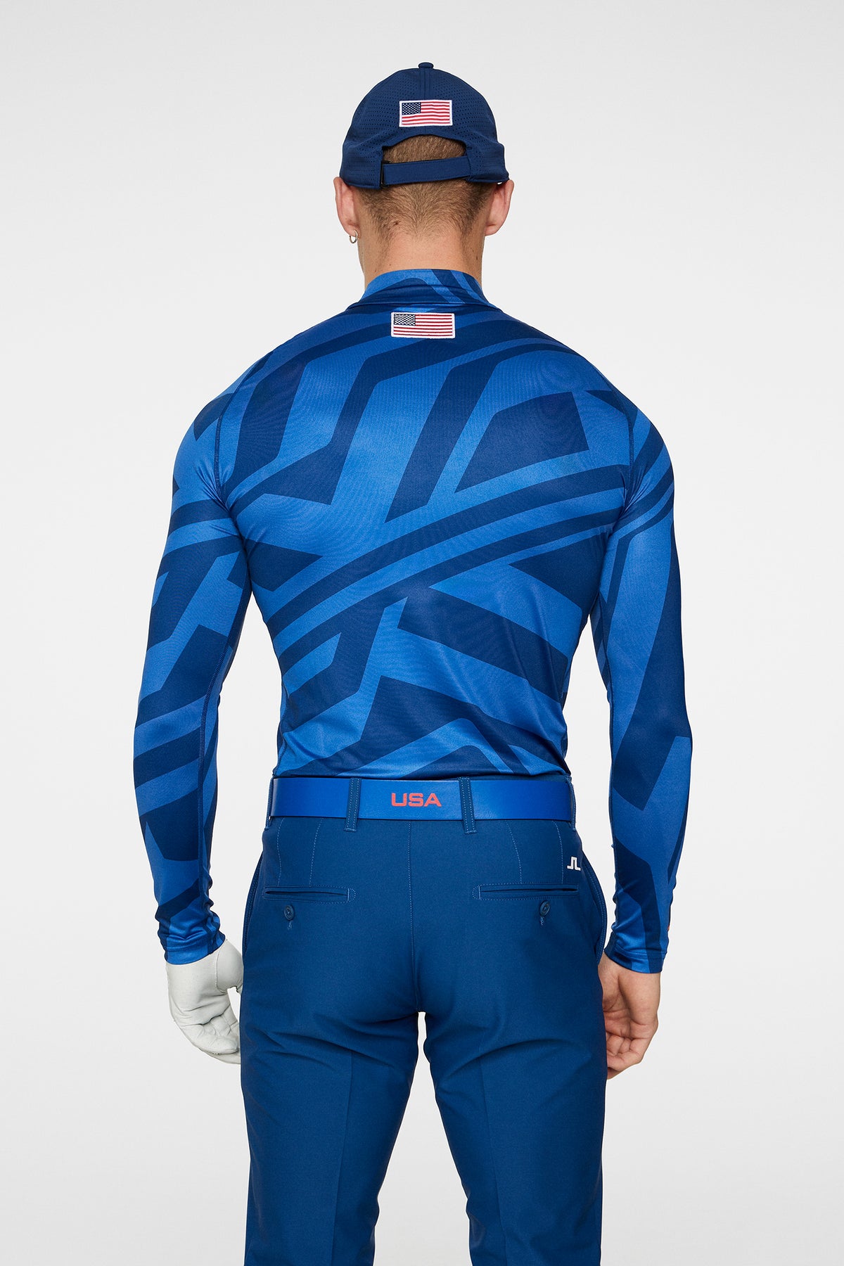 Rene print Baselayer in US Golf Blue by J.Lindeberg