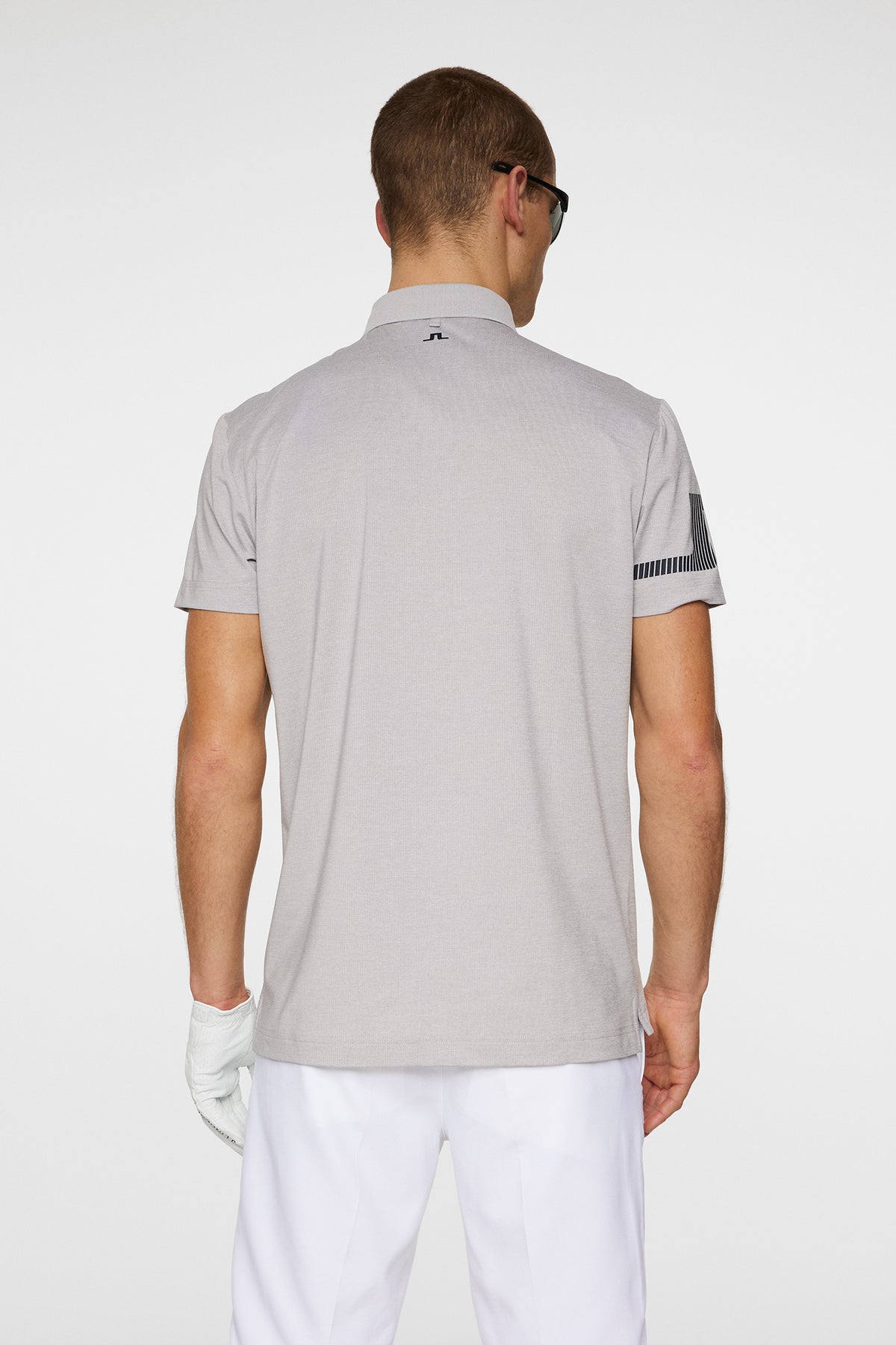 Heath Strike Polo in Light Grey Melange by J.Lindeberg