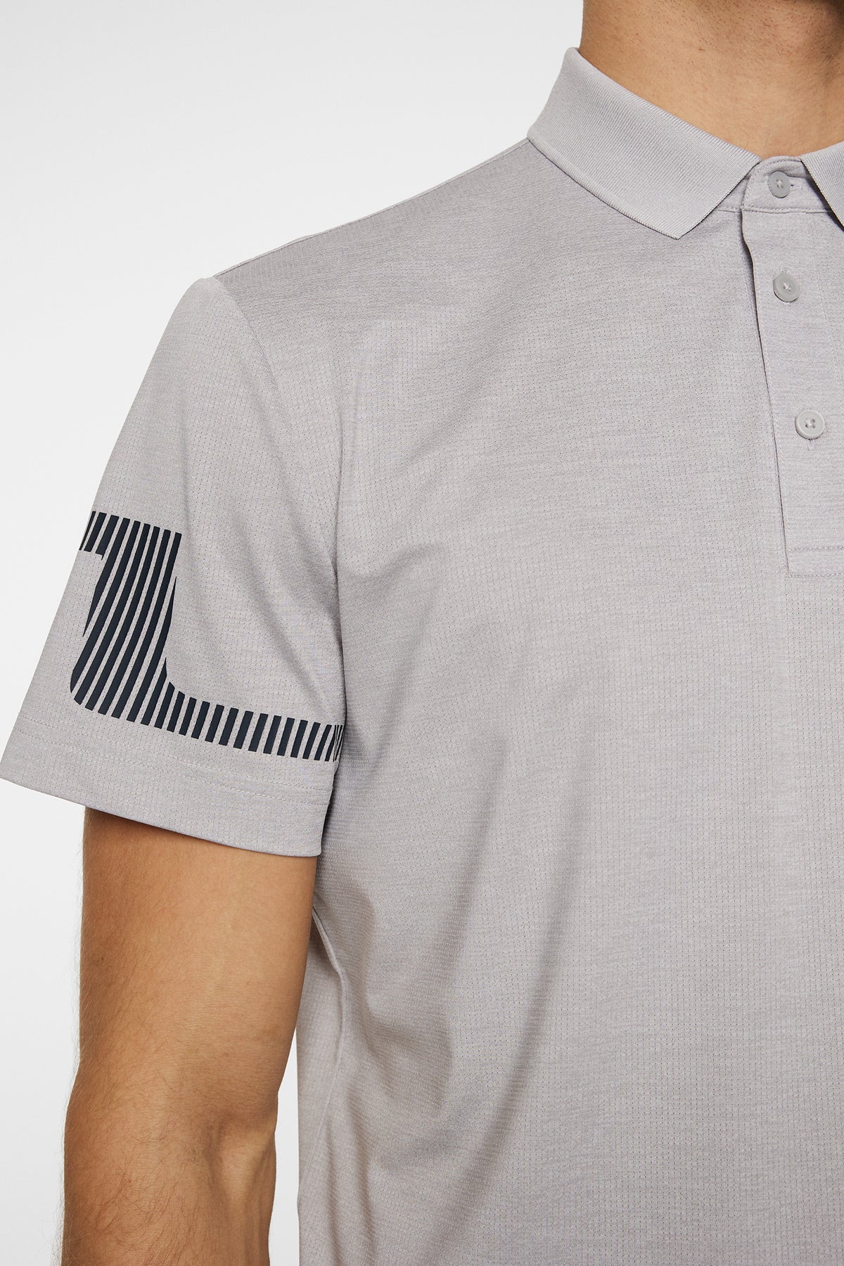 Heath Strike Polo in Light Grey Melange by J.Lindeberg