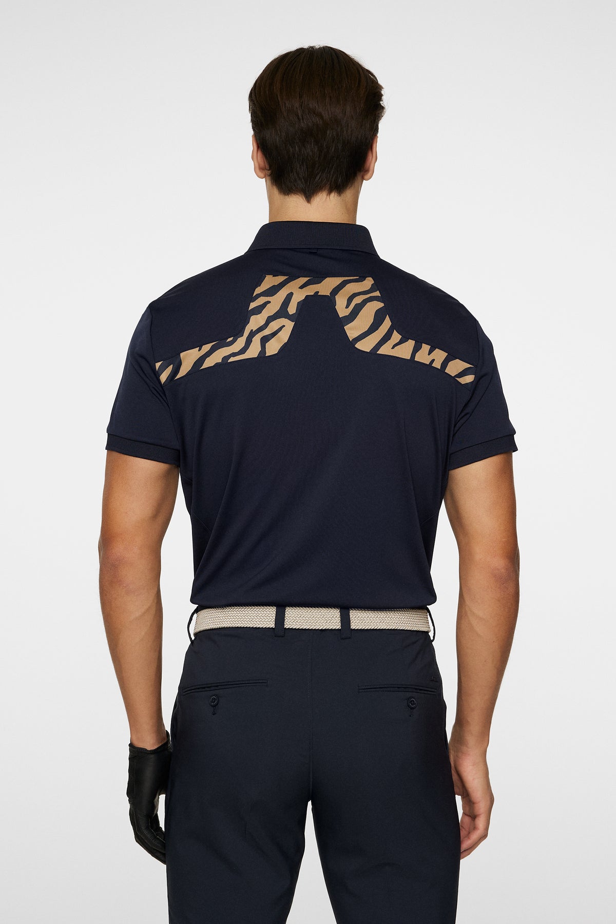 KV Print Polo in Tour Tiger Brown M by J.Lindeberg