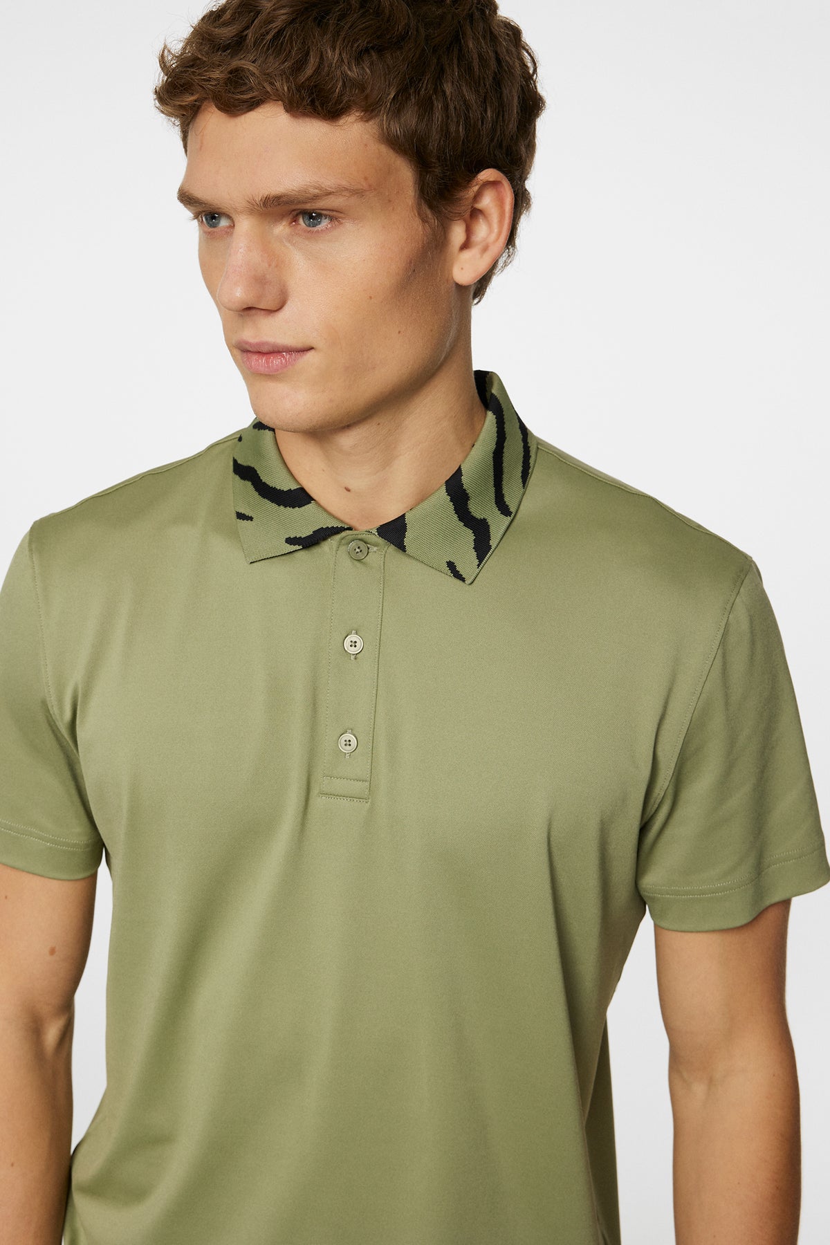 Karter Polo in Oil Green by J.Lindeberg