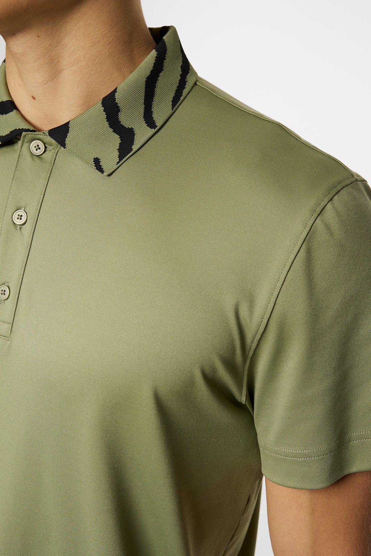 Karter Polo in Oil Green by J.Lindeberg
