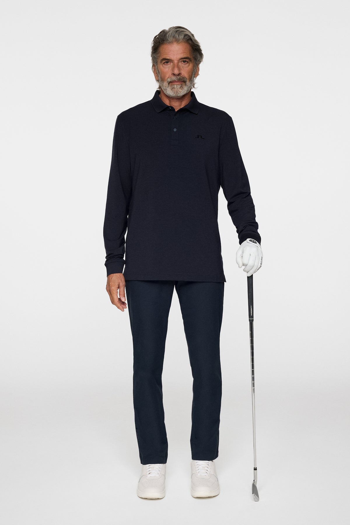 Florian LS Polo in Navy Melange by J.Lindeberg