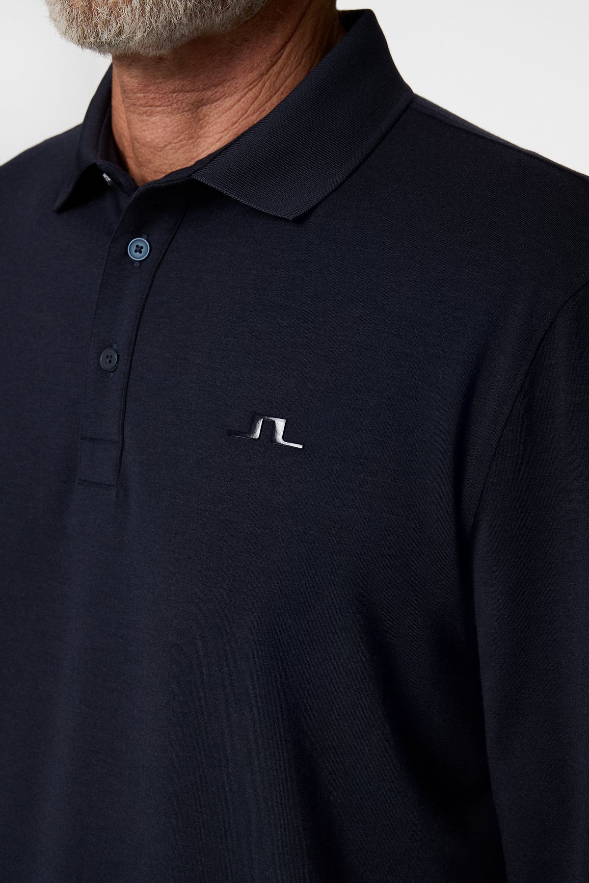 Florian LS Polo in Navy Melange by J.Lindeberg