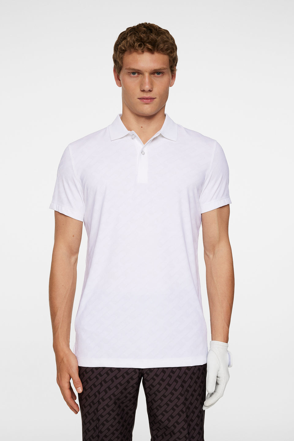 Bison Jacquard  Polo / White