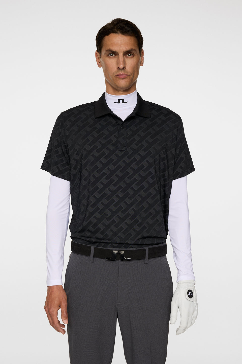 Bison Jacquard  Polo / Black