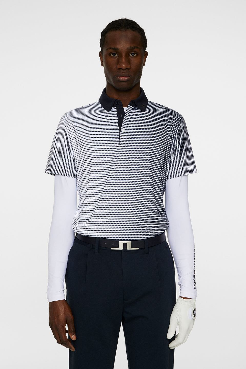 Marvin Stripe Polo / White