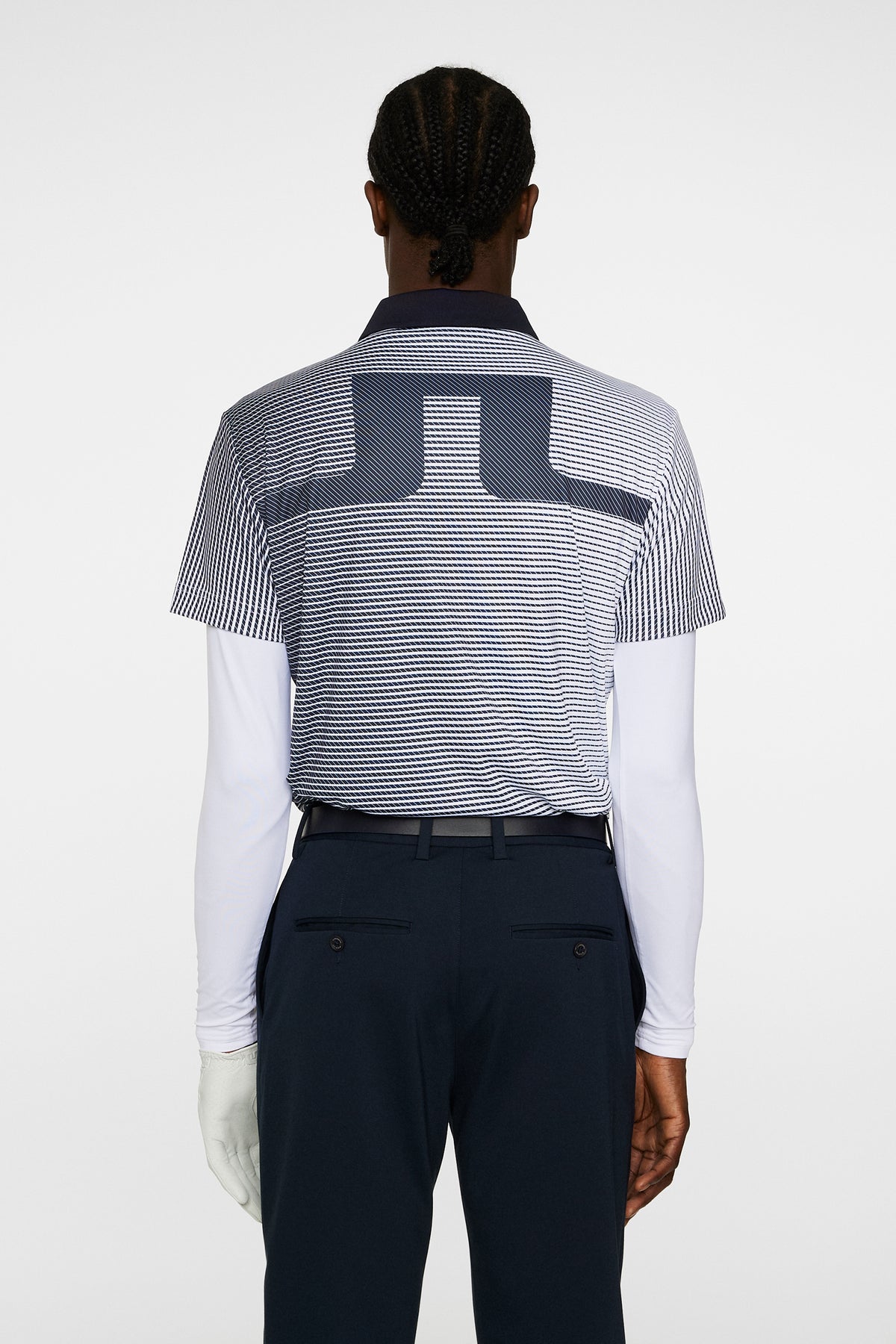 Marvin Stripe Polo in White by J.Lindeberg