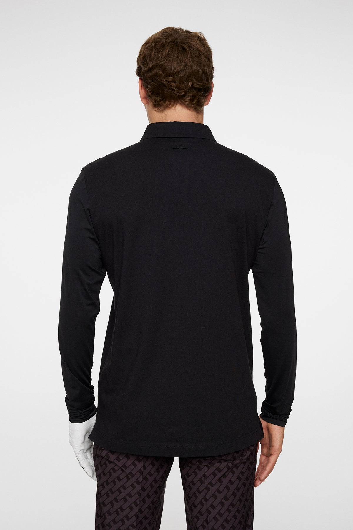 Sean Hybrid LS Polo in Black by J.Lindeberg