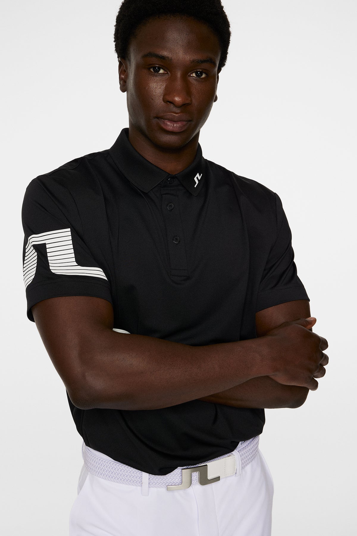 Heath Strike Polo in Black by J.Lindeberg