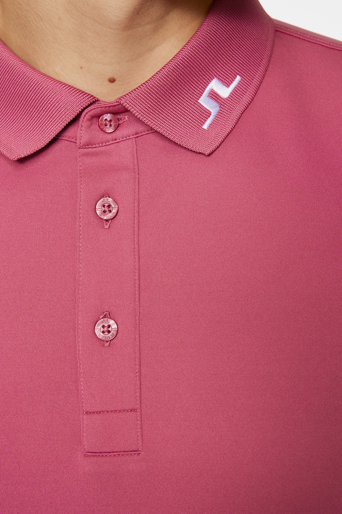 Tour Tech Polo in Rose Wine by J.Lindeberg