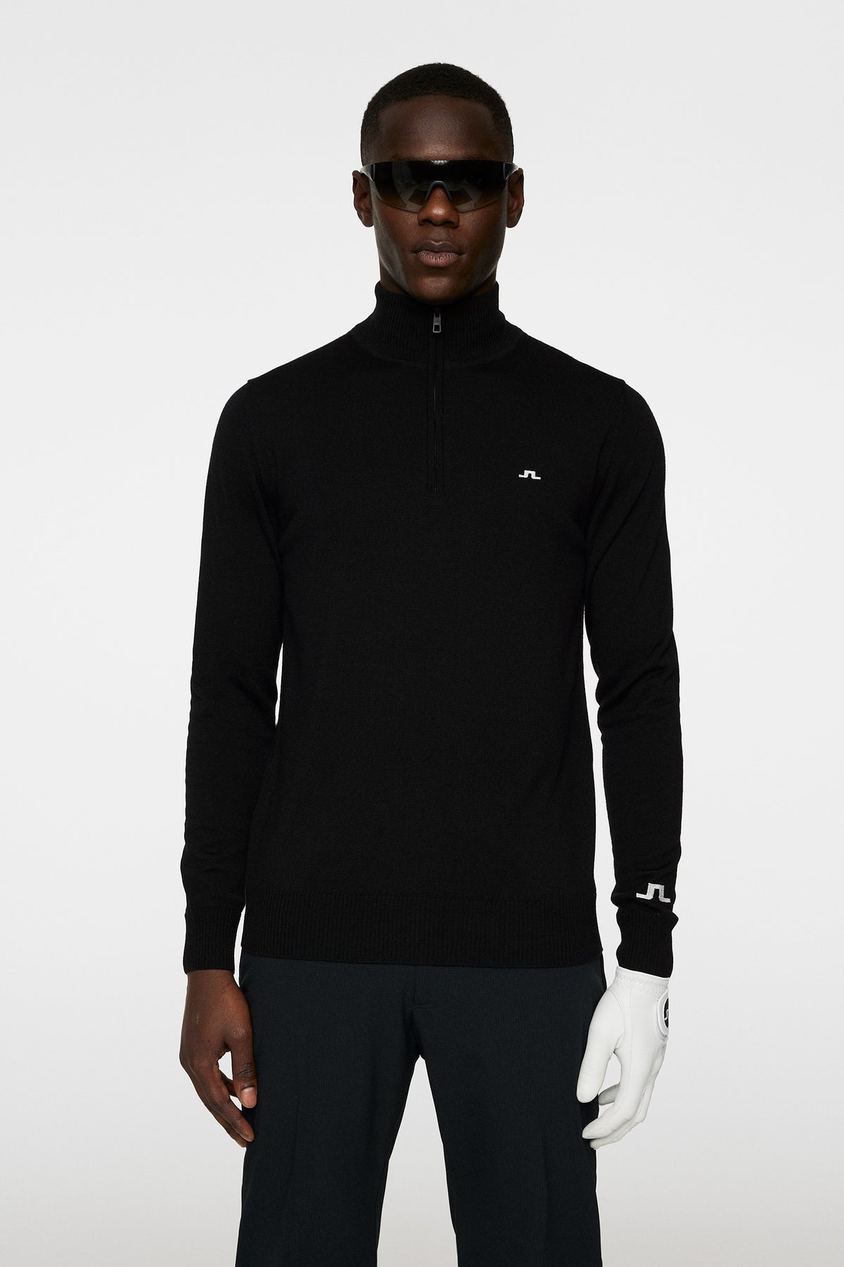 Kian Knitted Sweater in Black by J.Lindeberg