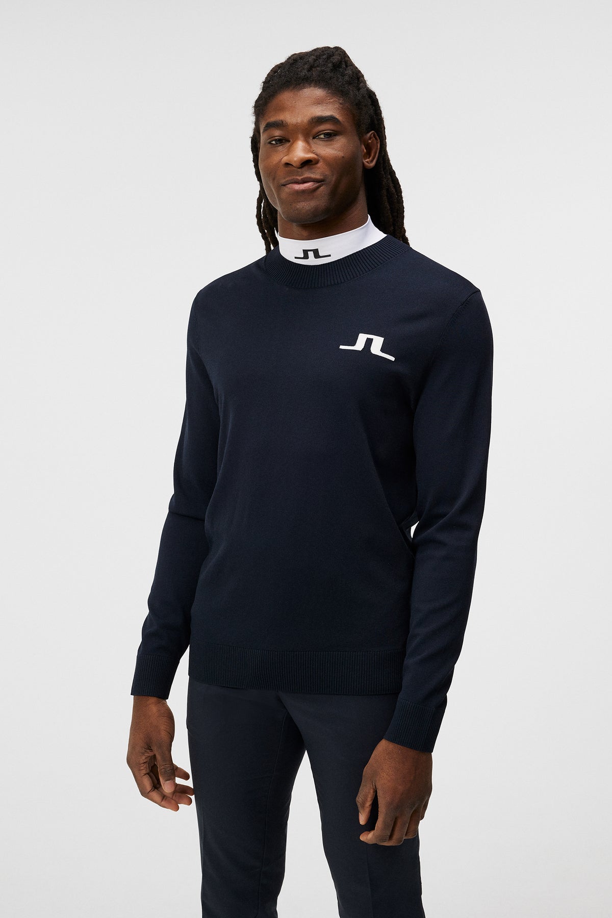 Gus Knitted Sweater in JL Navy by J.Lindeberg