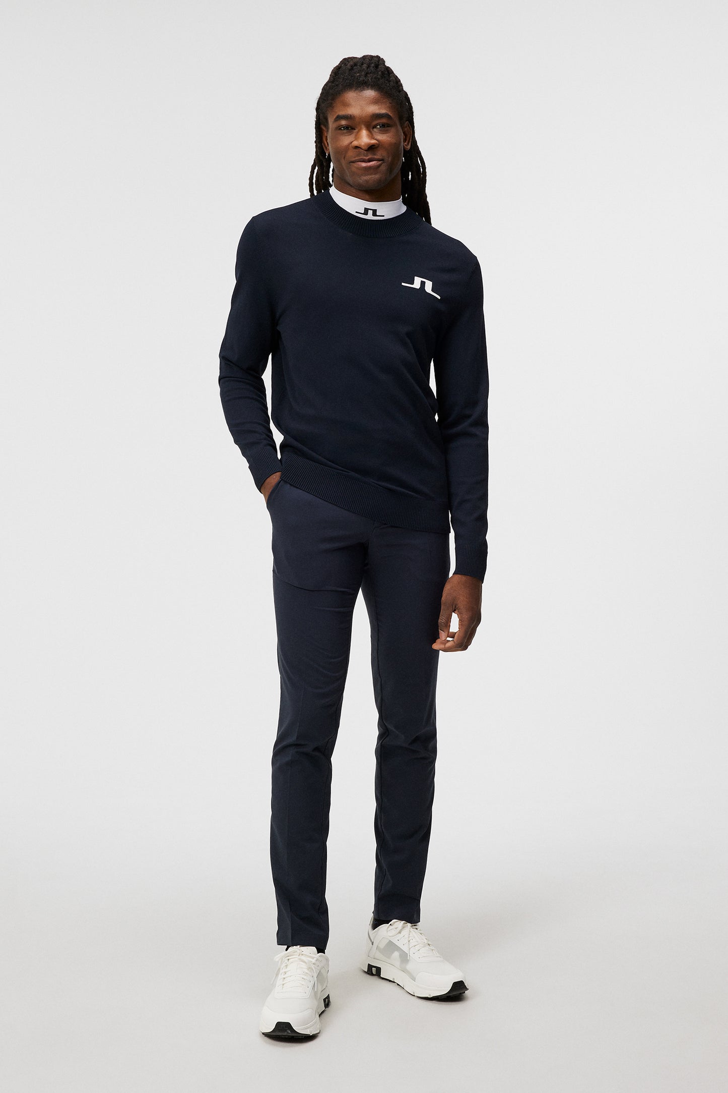 Gus Knitted Sweater in JL Navy by J.Lindeberg