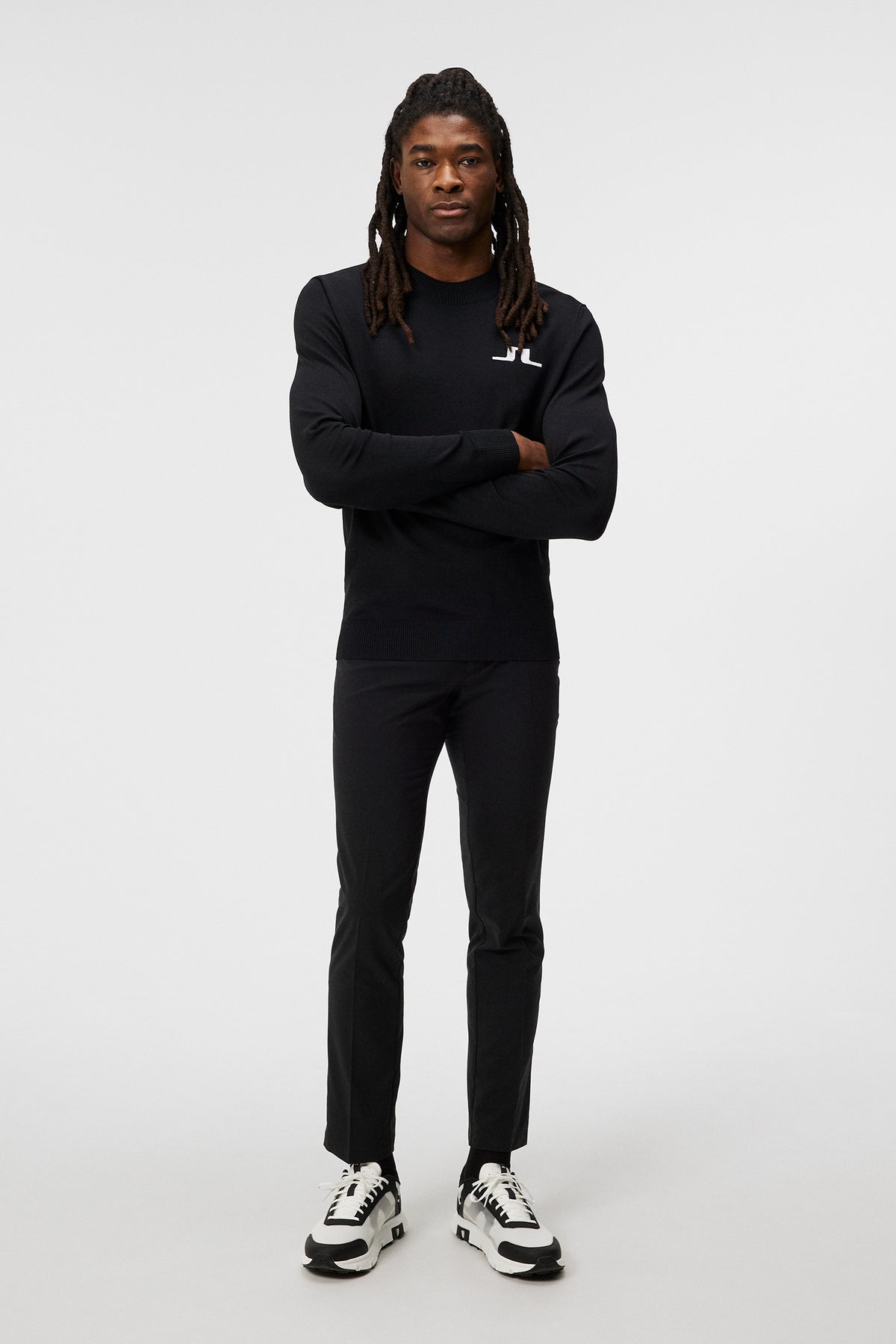 Gus Knitted Sweater in Black by J.Lindeberg