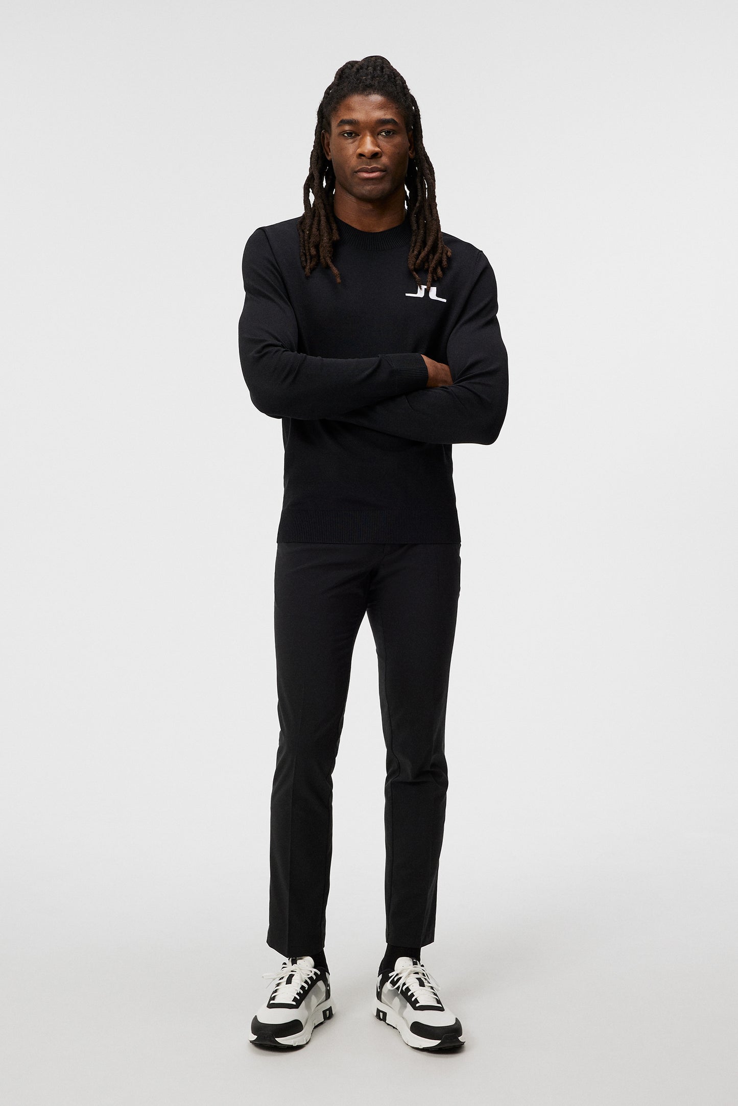 Gus Knitted Sweater in Black by J.Lindeberg