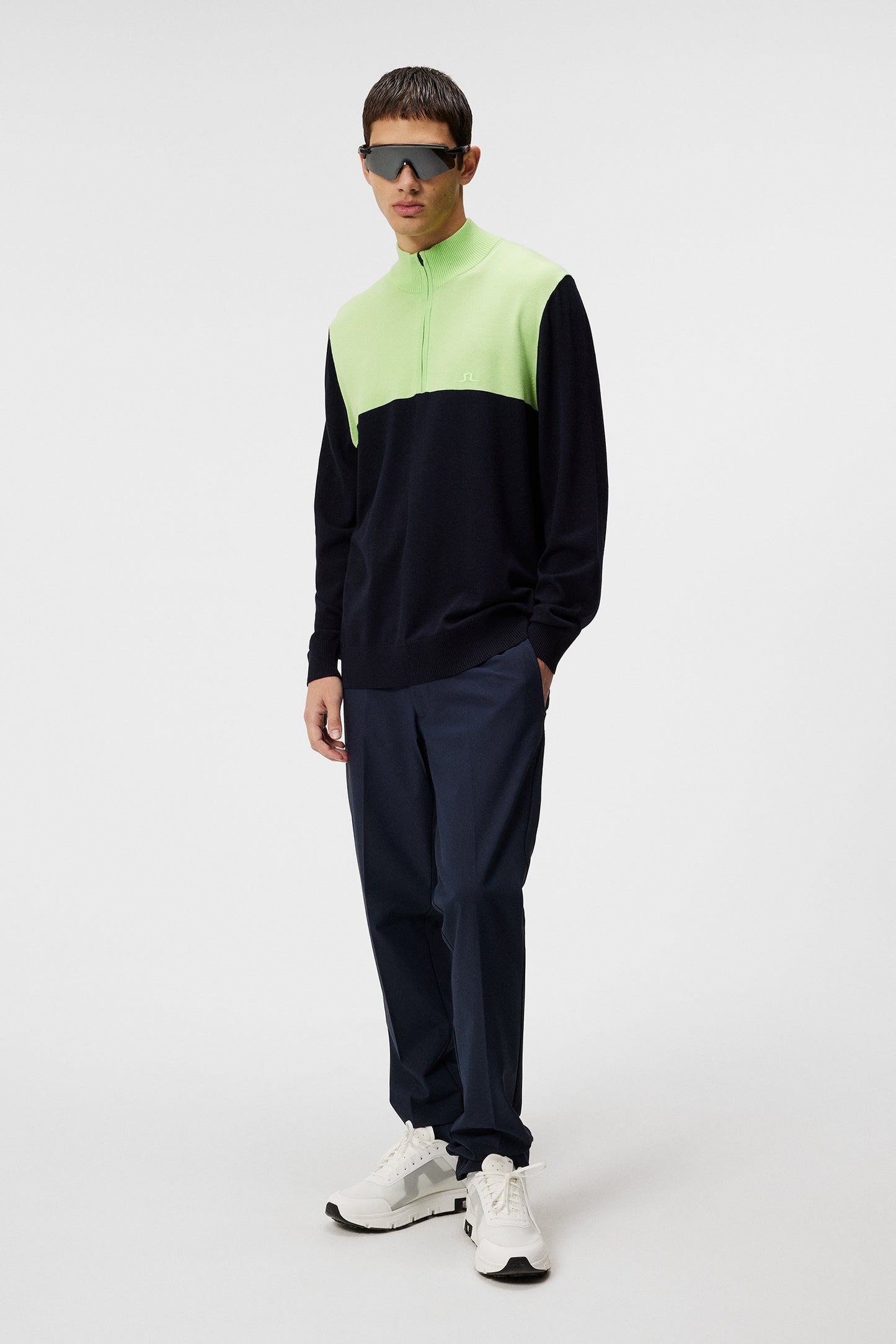 Jeff Knitted Sweater in JL Navy by J.Lindeberg