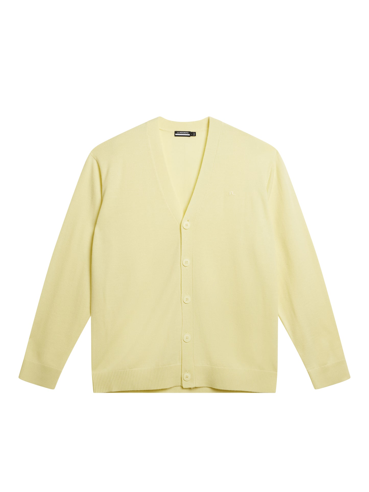 Lucas Knitted Cardigan in Wax Yellow by J.Lindeberg