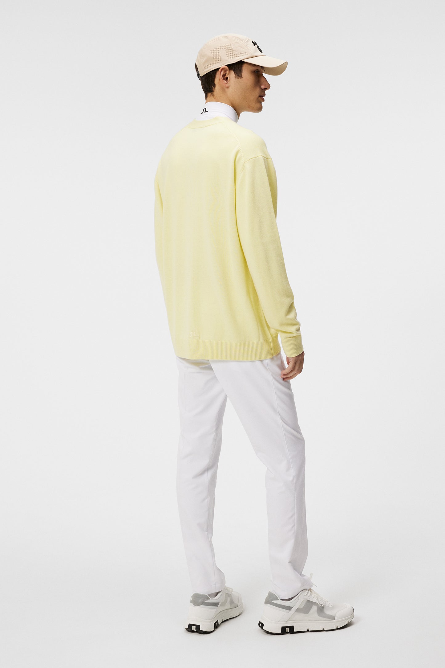 Lucas Knitted Cardigan in Wax Yellow by J.Lindeberg