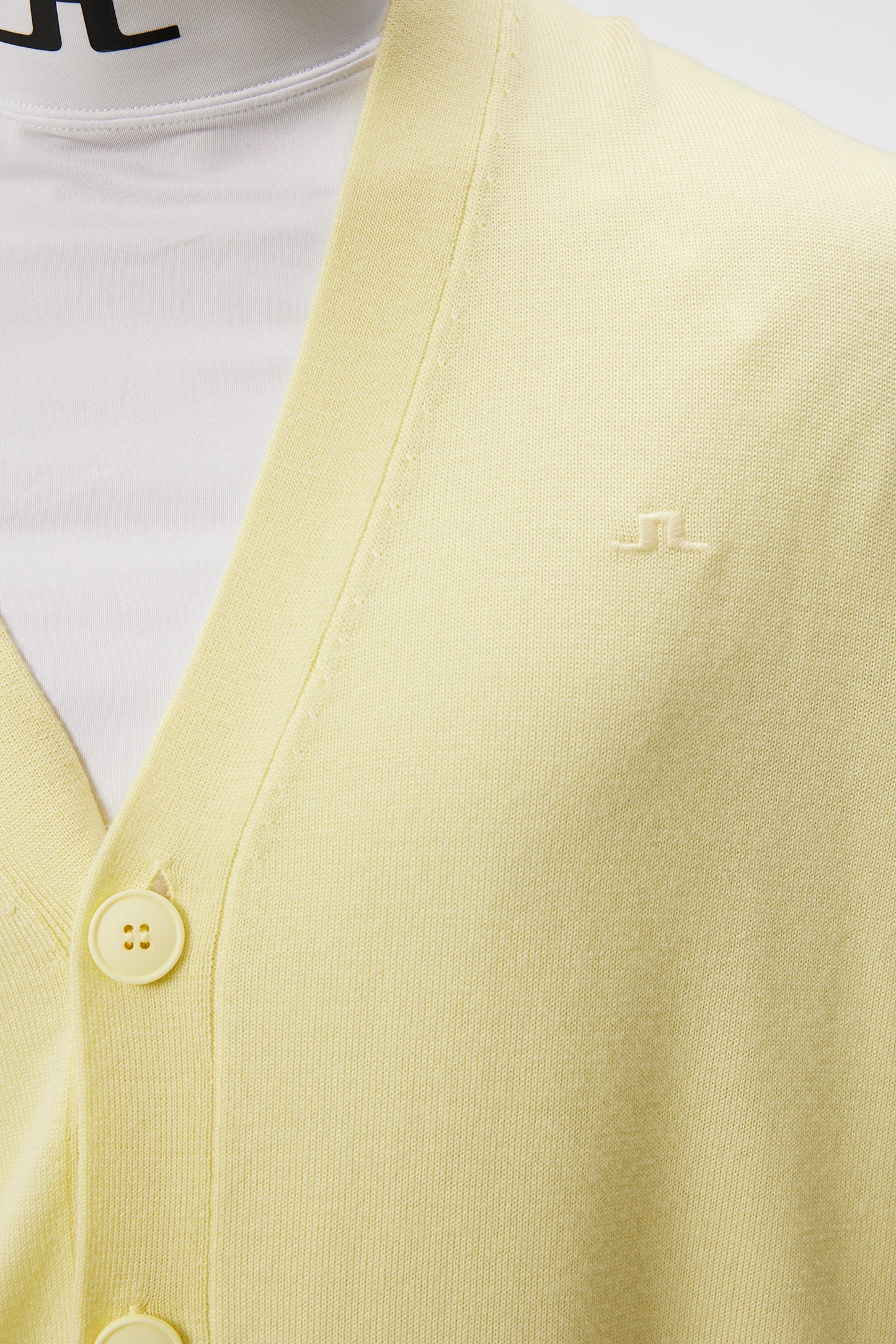 Lucas Knitted Cardigan in Wax Yellow by J.Lindeberg