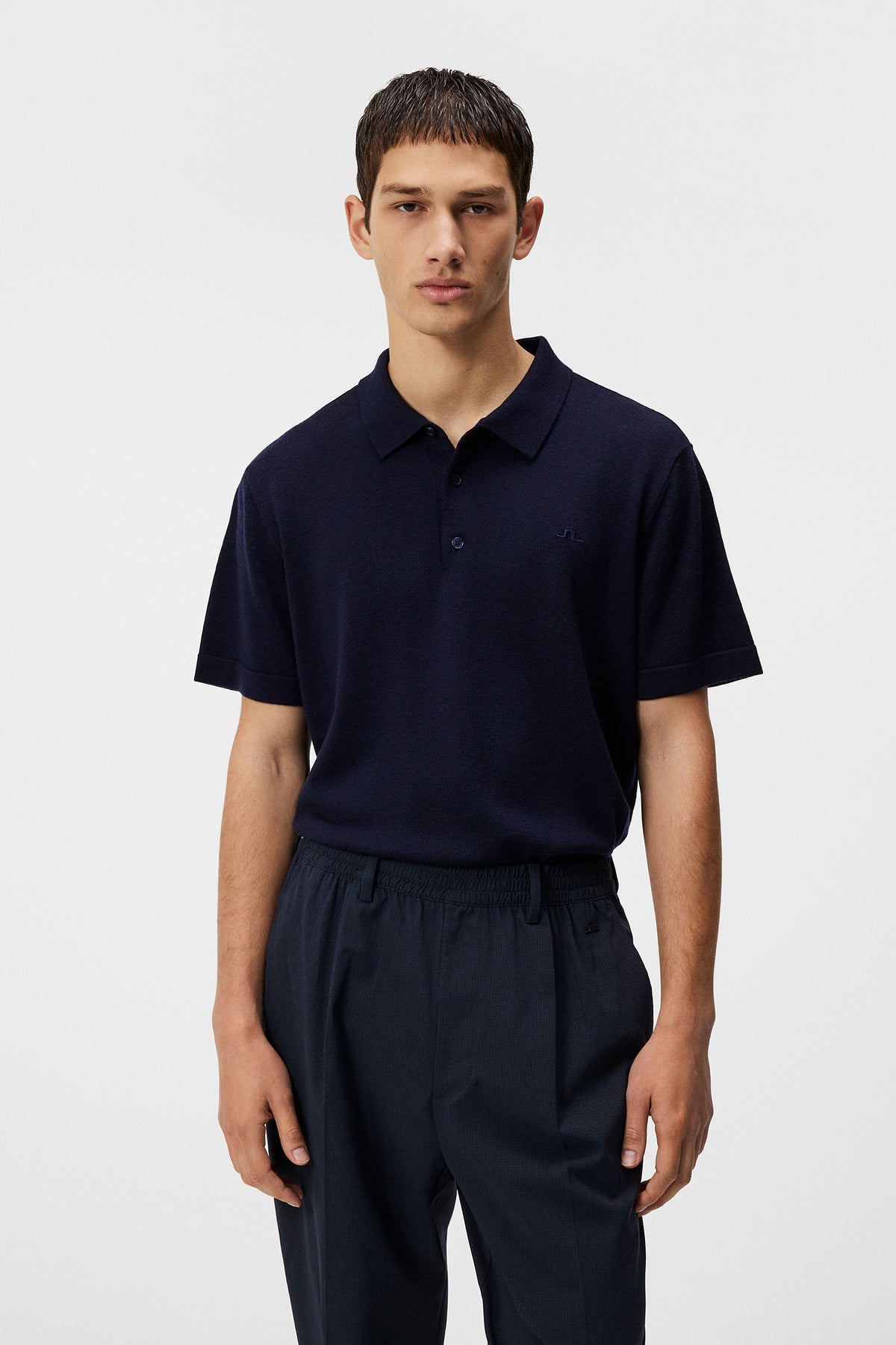 Lear Knitted Shirt in JL Navy by J.Lindeberg