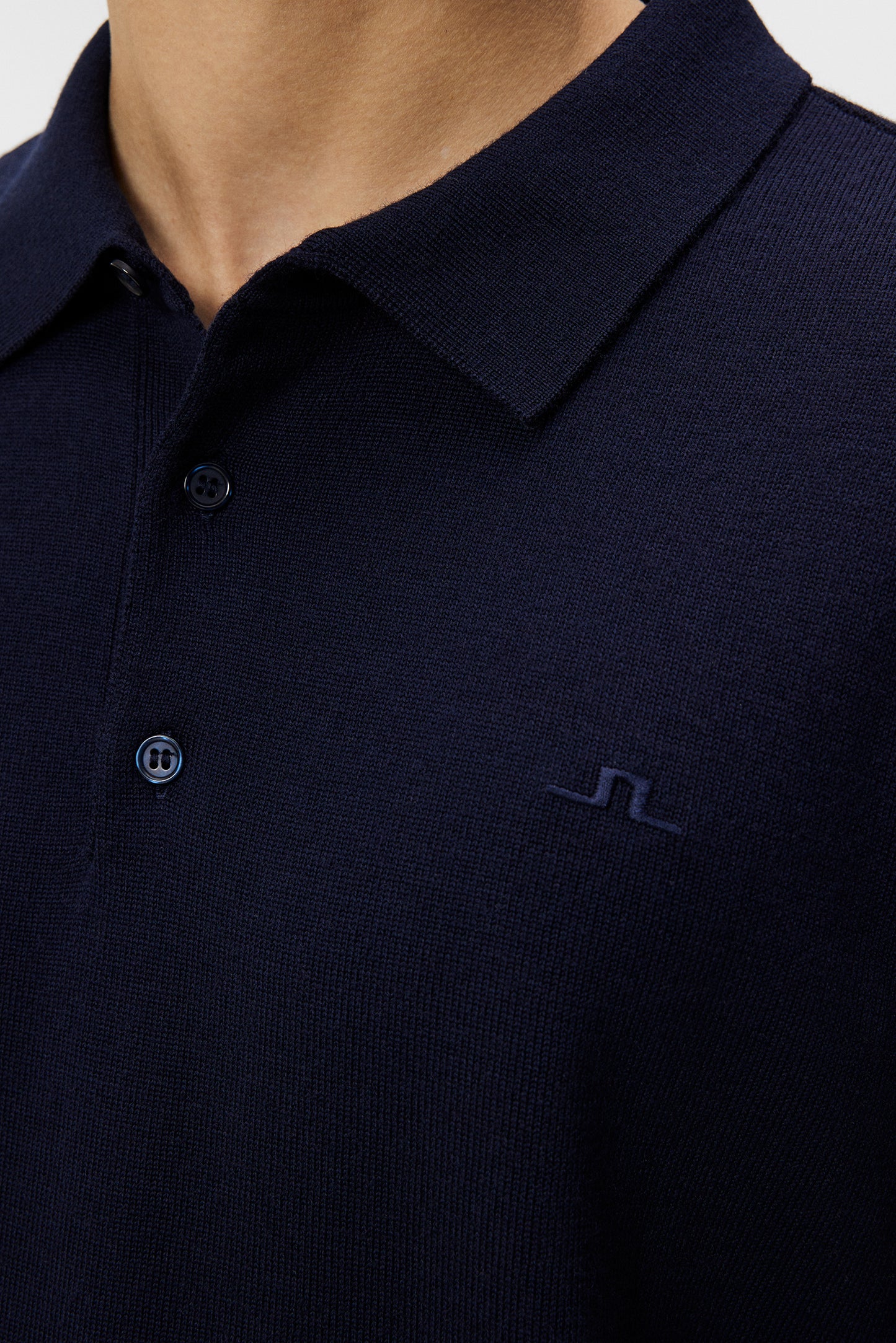 Lear Knitted Shirt in JL Navy by J.Lindeberg