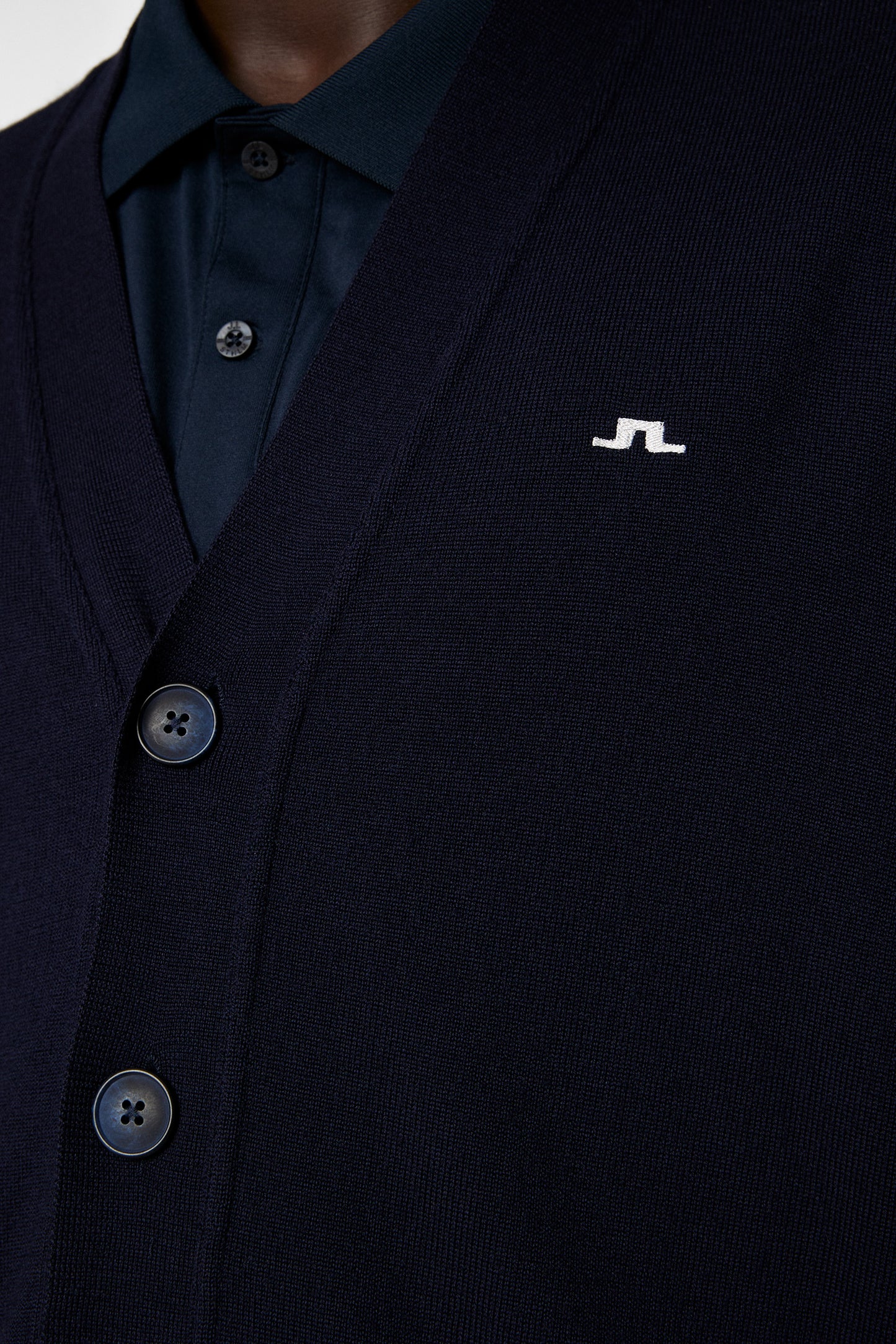 Lucas Knitted Cardigan in JL Navy by J.Lindeberg