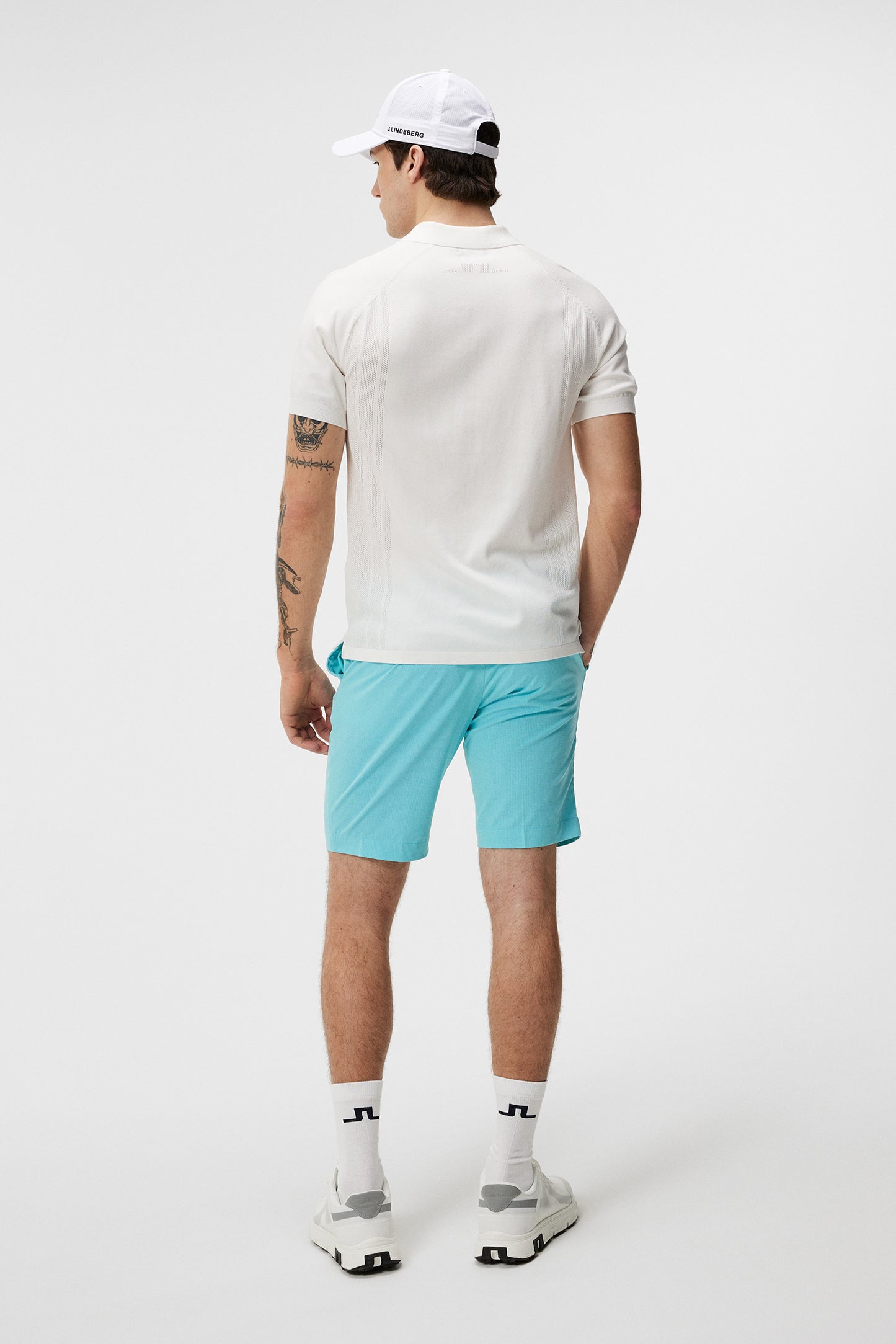 Martines Knitted Shirt in White by J.Lindeberg
