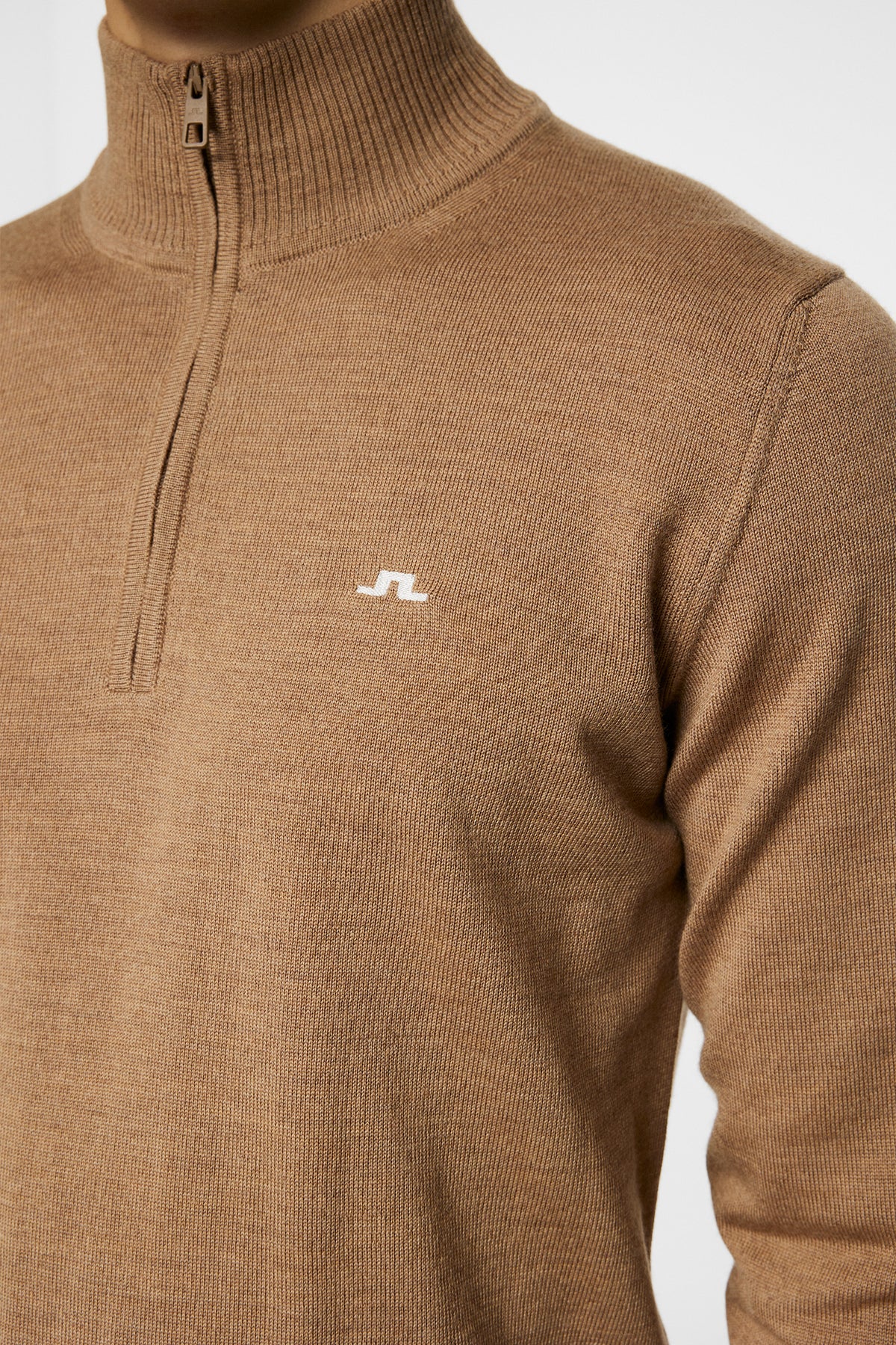 Kian Zipped Sweater in Tigers Eye by J.Lindeberg