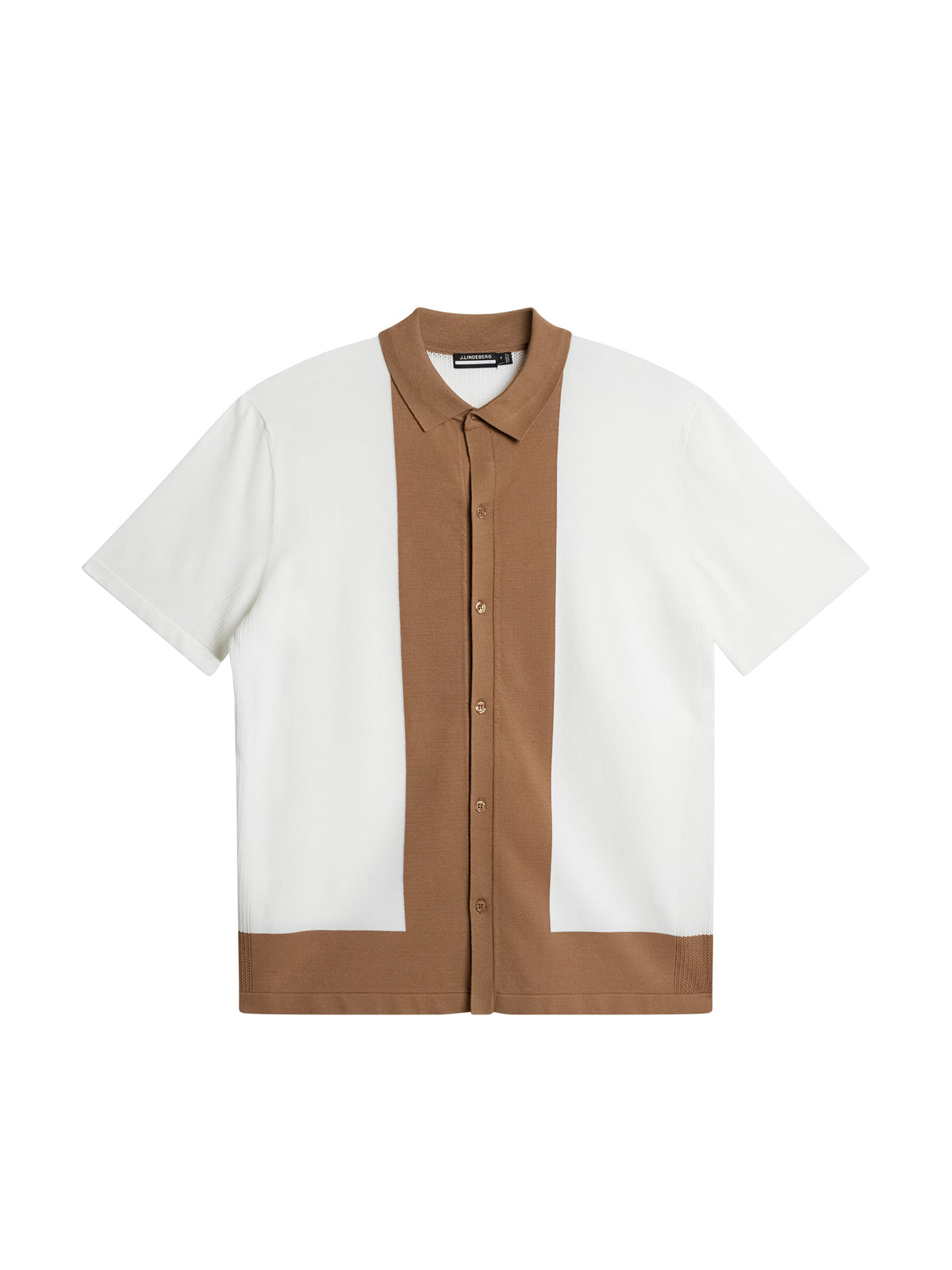 Rue Knitted Polo Shirt in White by J.Lindeberg