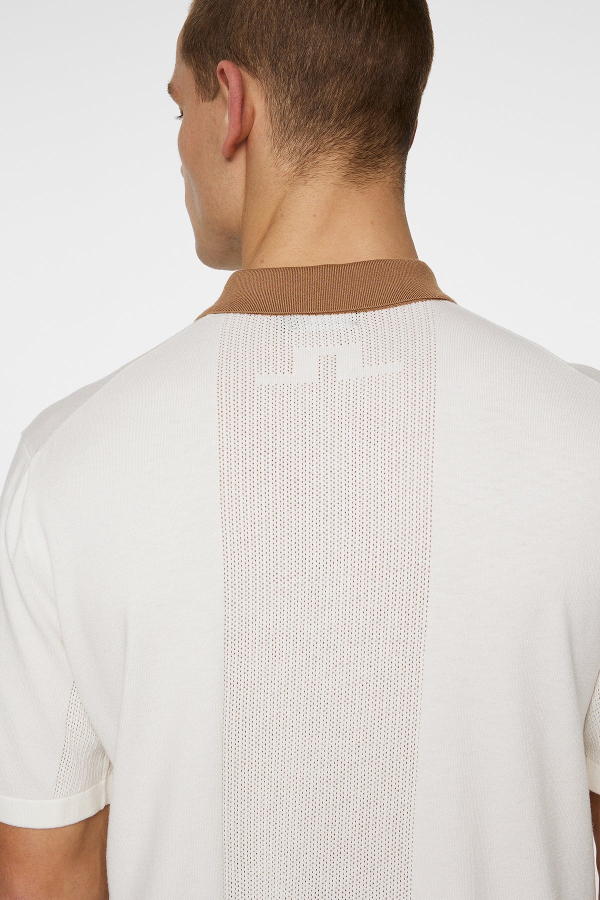 Rue Knitted Polo Shirt in White by J.Lindeberg