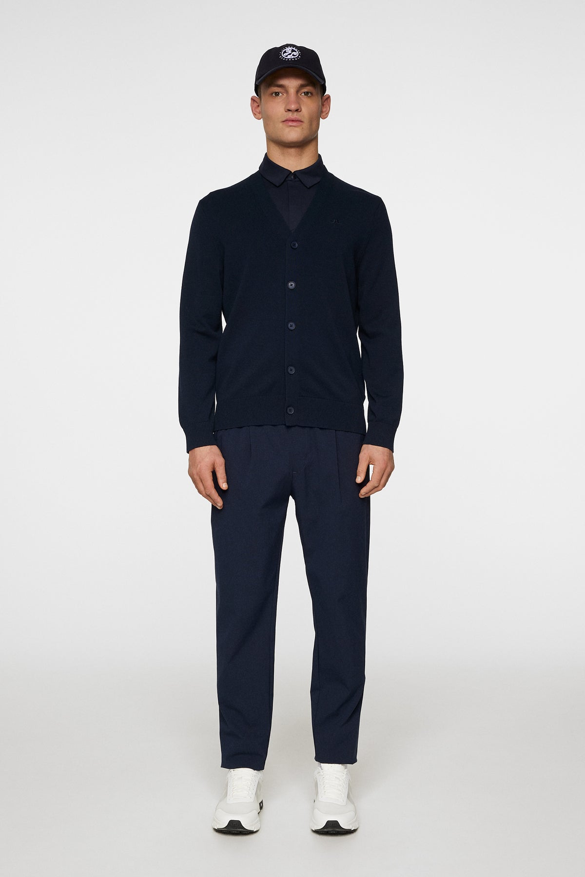 Jarred Knitted Cardigan in JL Navy by J.Lindeberg