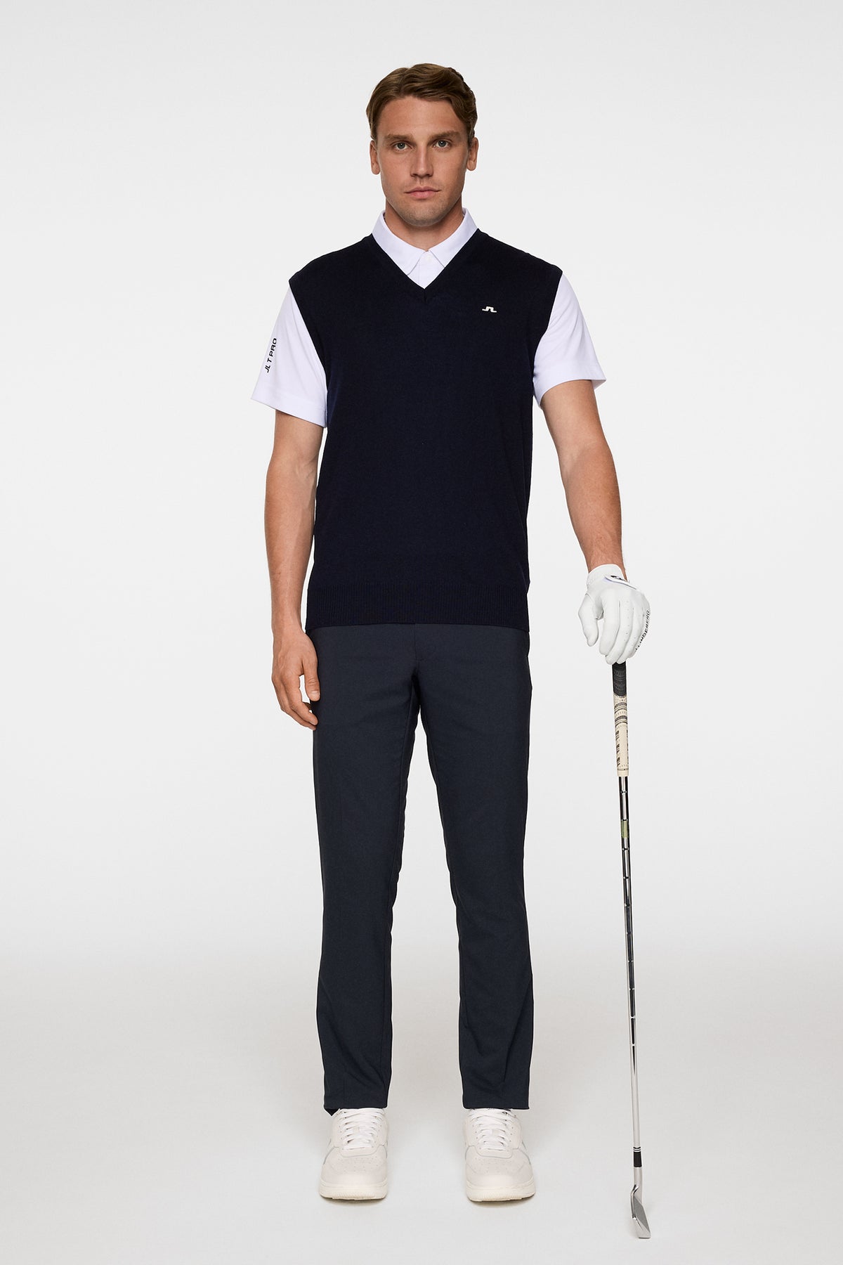 Liam Knitted Vest in JL Navy by J.Lindeberg