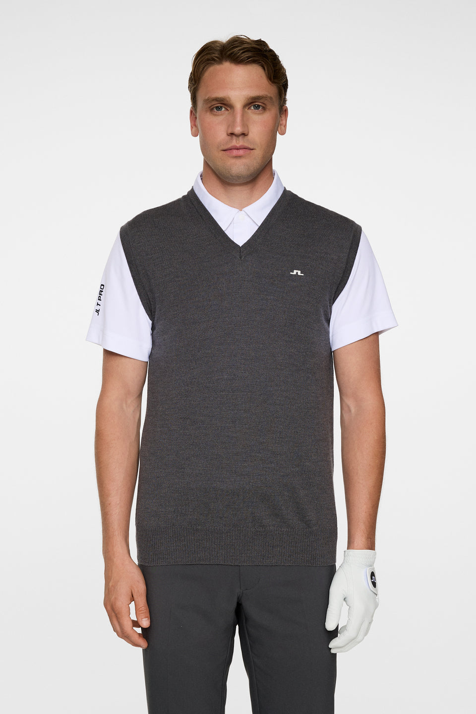 Liam Knitted Vest / Dark Grey Melange