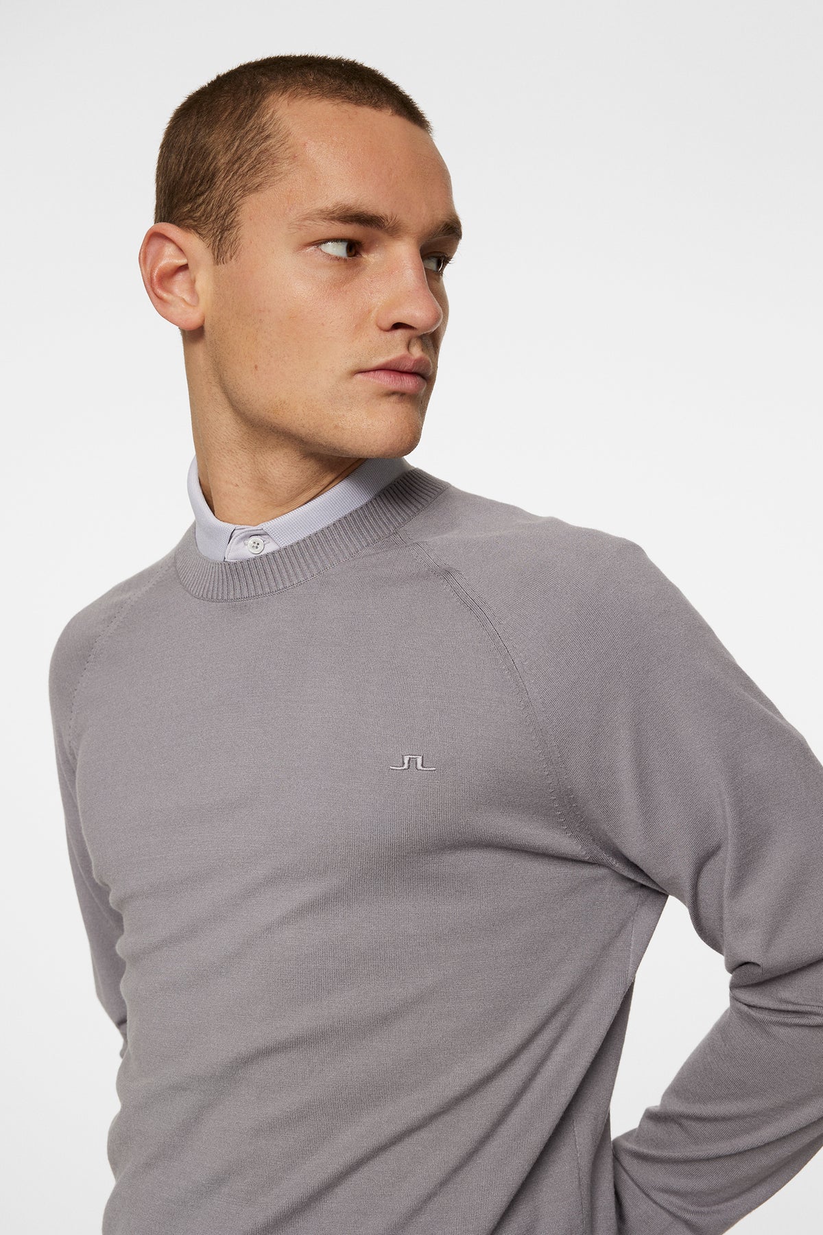 Henry Knitted Sweater in Night Owl by J.Lindeberg