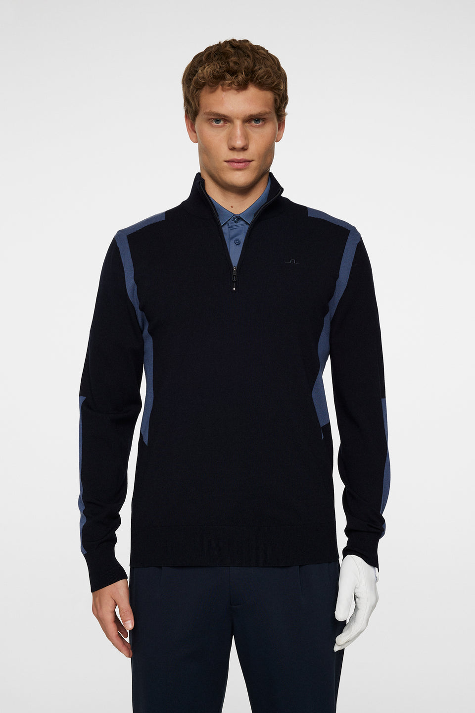Kendrick Knitted Zip Sweater / JL Navy