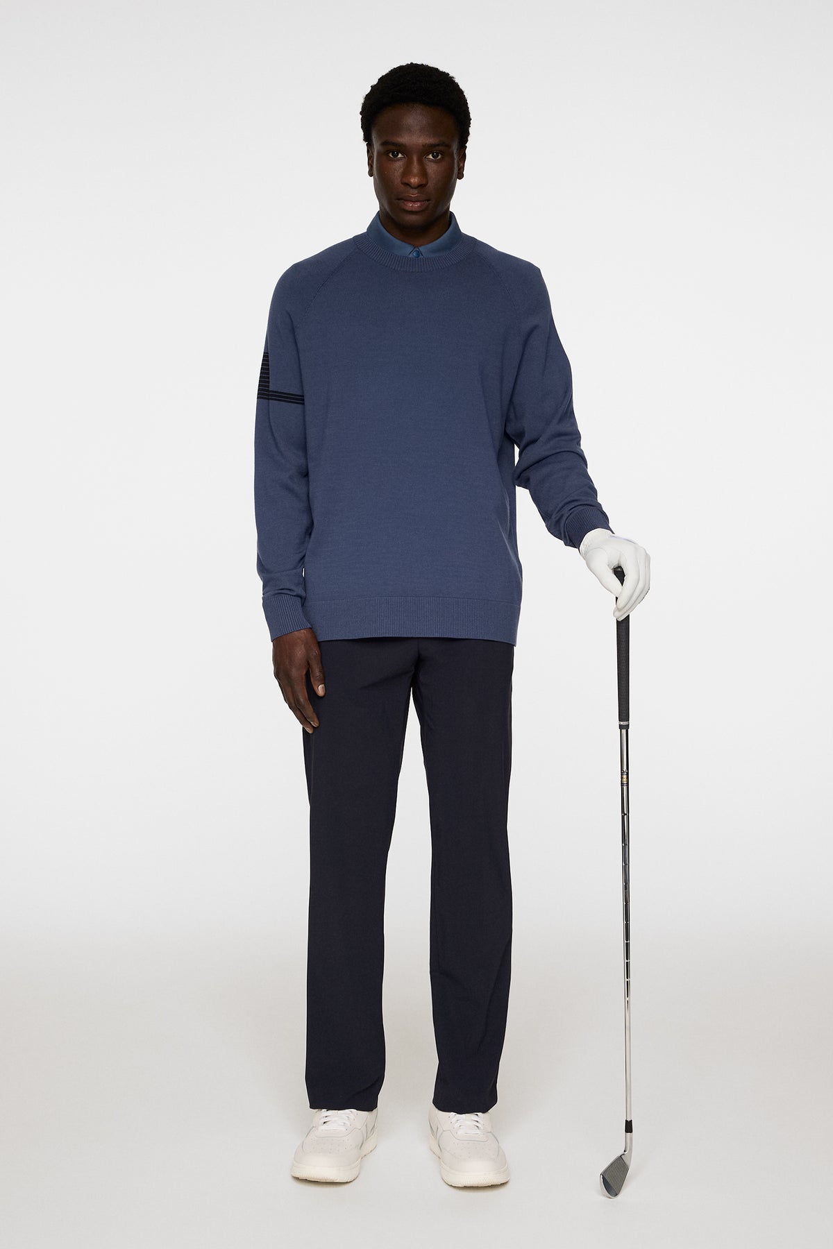 Heath Knitted Sweater in Vintage Indigo by J.Lindeberg