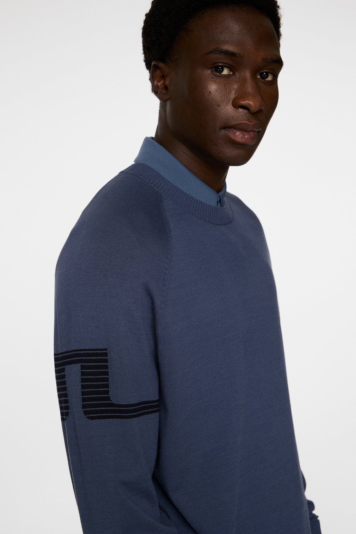 Heath Knitted Sweater in Vintage Indigo by J.Lindeberg