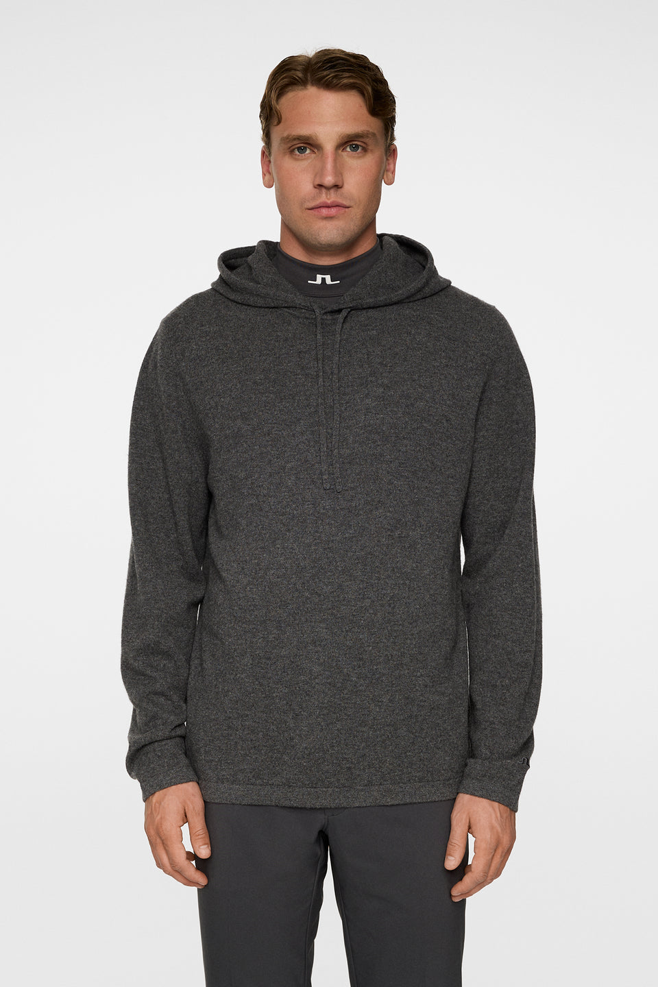 Kolton Cashmere Hoodie / Dark Grey Melange