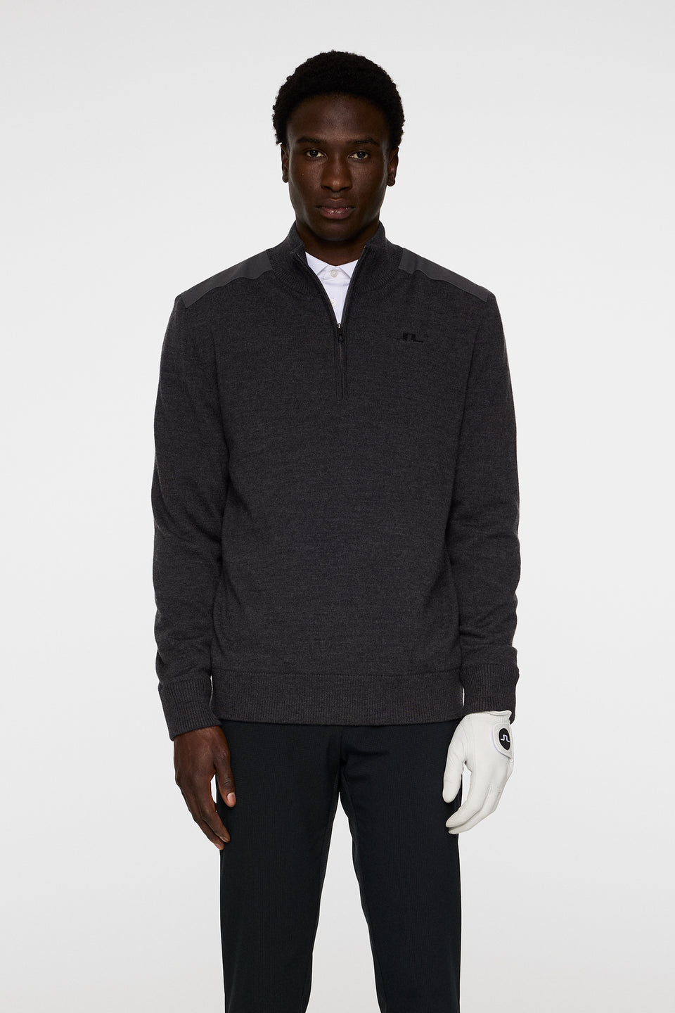 Jeffrey Windbreaker Sweater / Dark Grey Melange